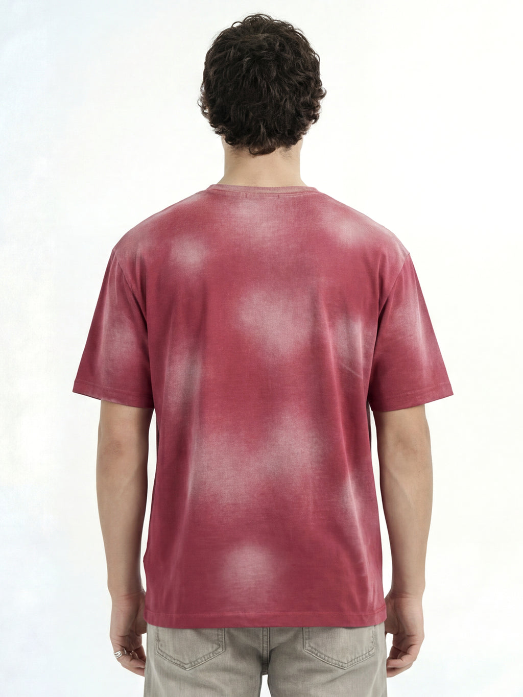 Highlander Men Maroon Printed Round Neck T-Shirt - Maroon - Image 5