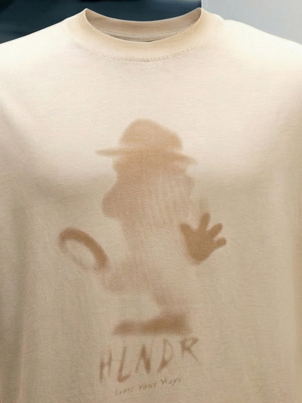 Highlander Men Tan Printed Round Neck T-Shirt - Tan - Image 1