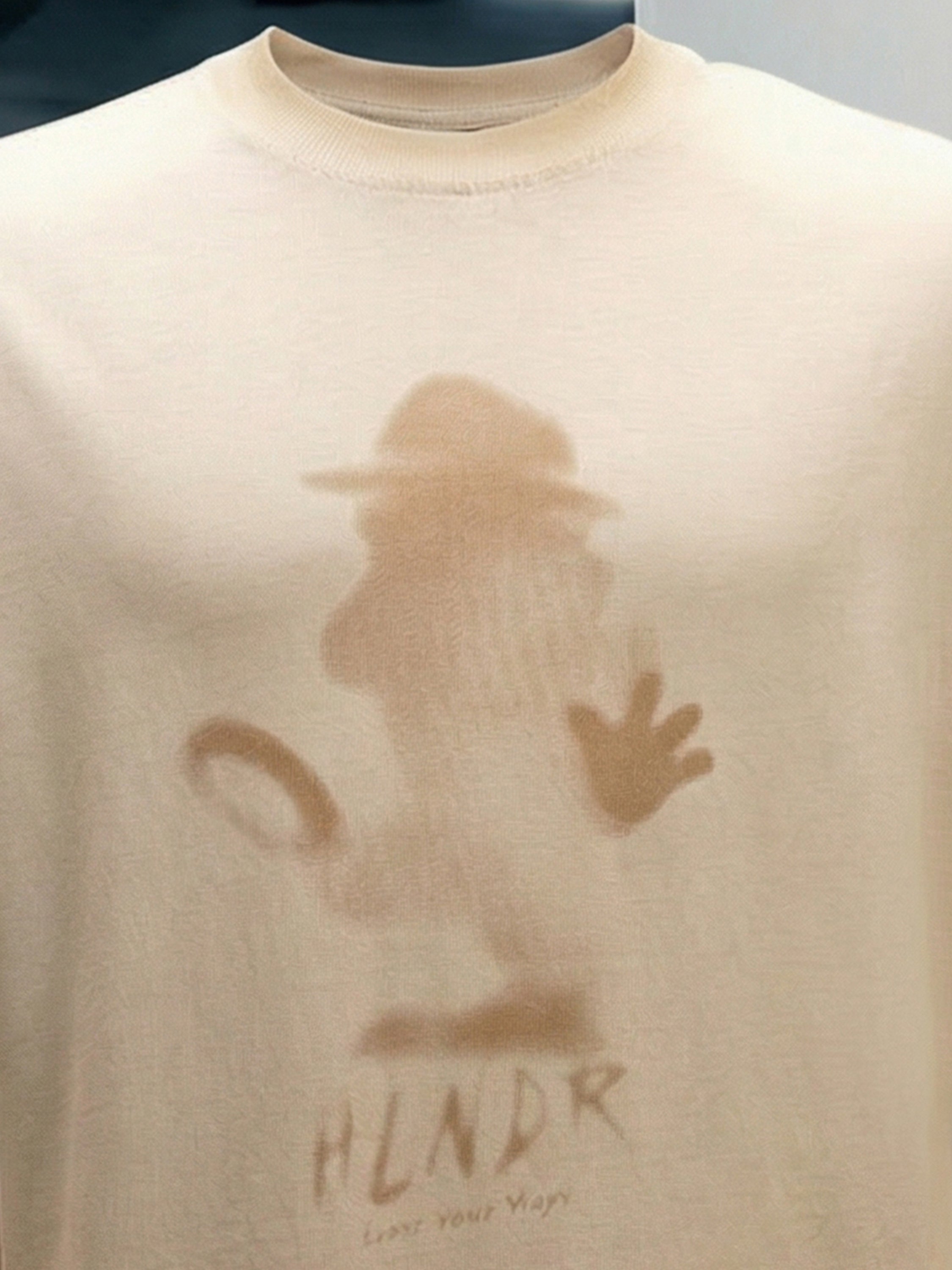 Highlander Men Tan Printed Round Neck T-Shirt - Tan - Image 1