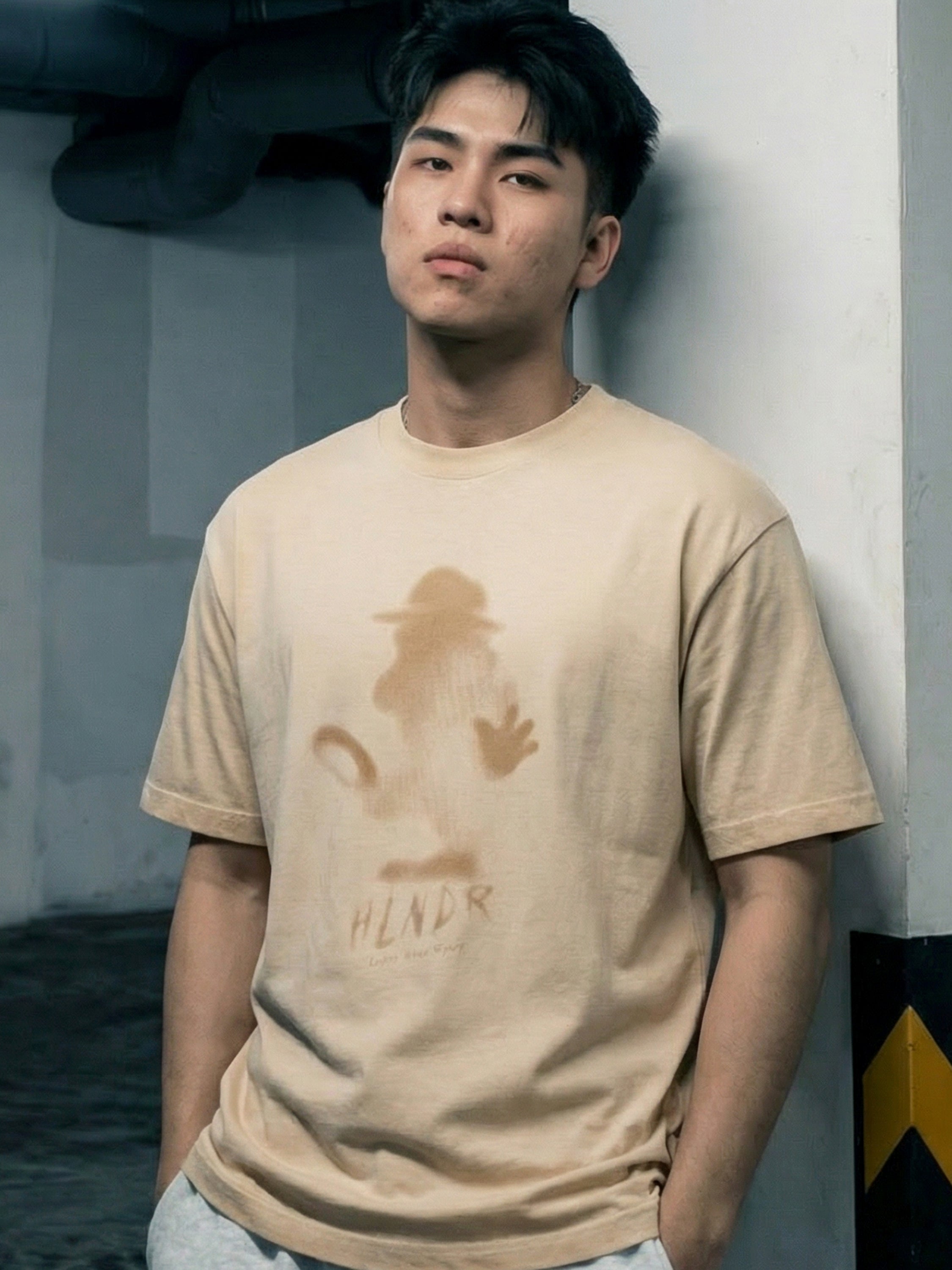 Highlander Men Tan Printed Round Neck T-Shirt - Tan - Image 3