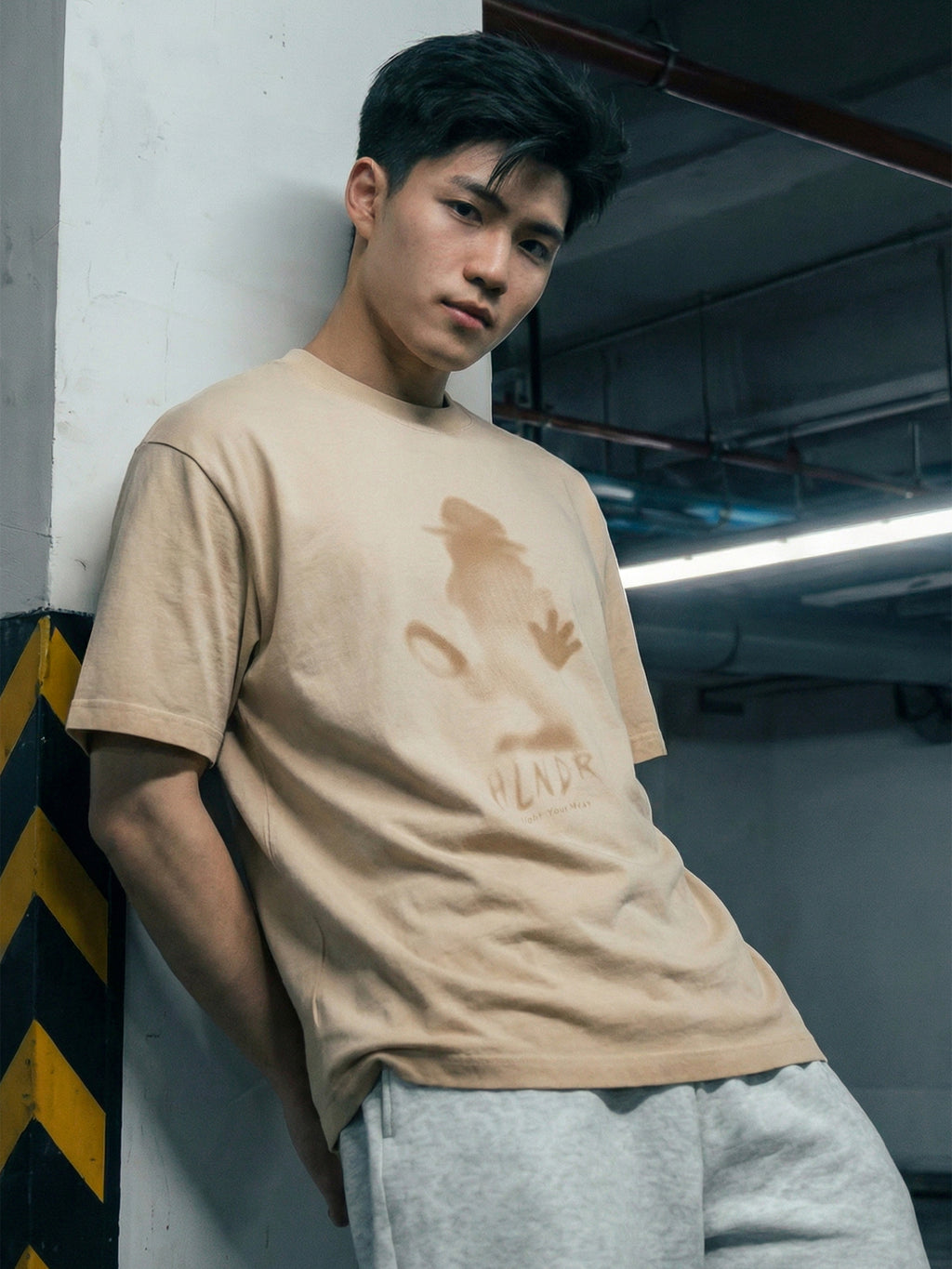 Highlander Men Tan Printed Round Neck T-Shirt - Tan - Image 7