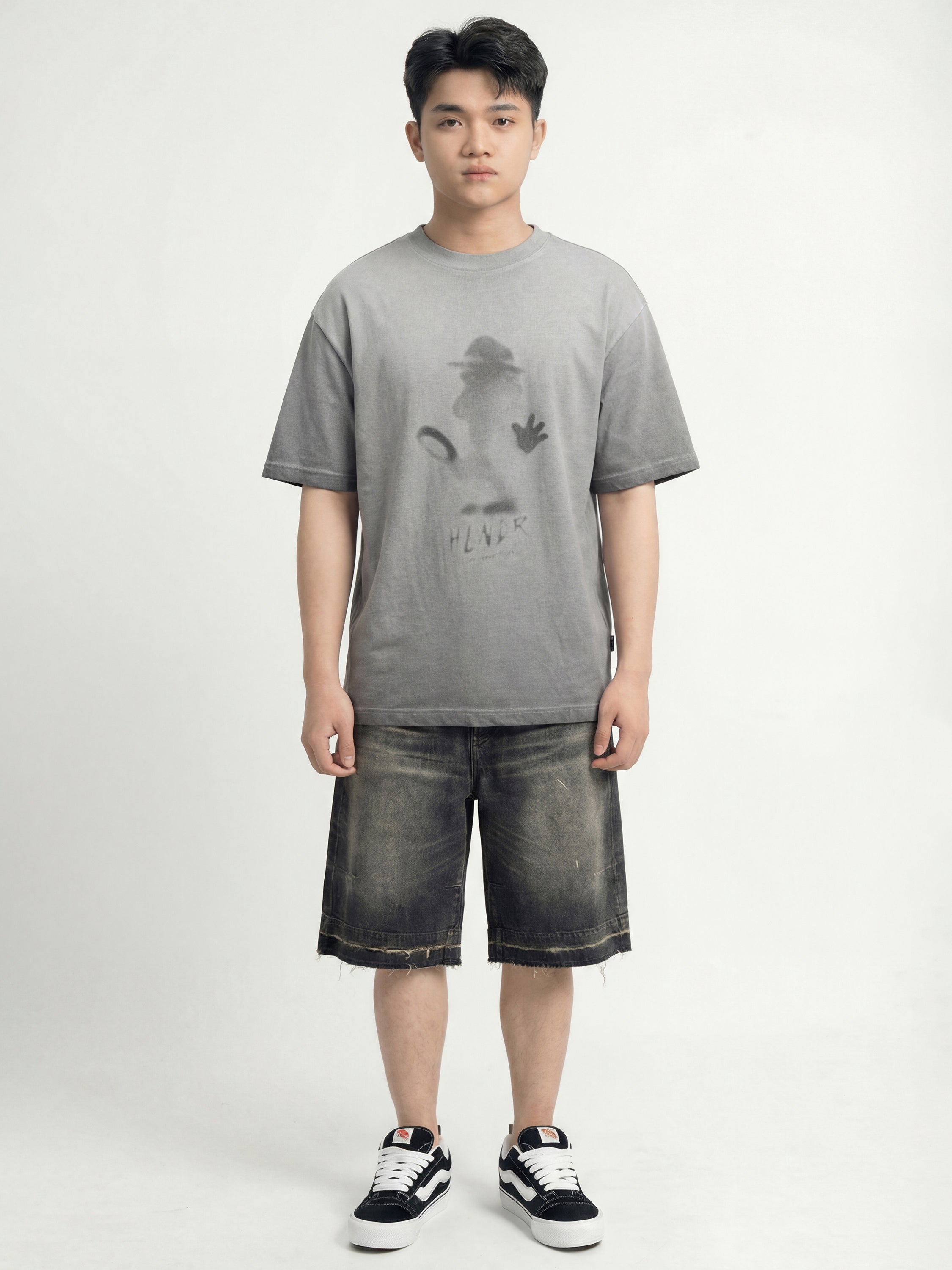 Highlander Men Grey Printed Round Neck T-Shirt - Grey - Image 4
