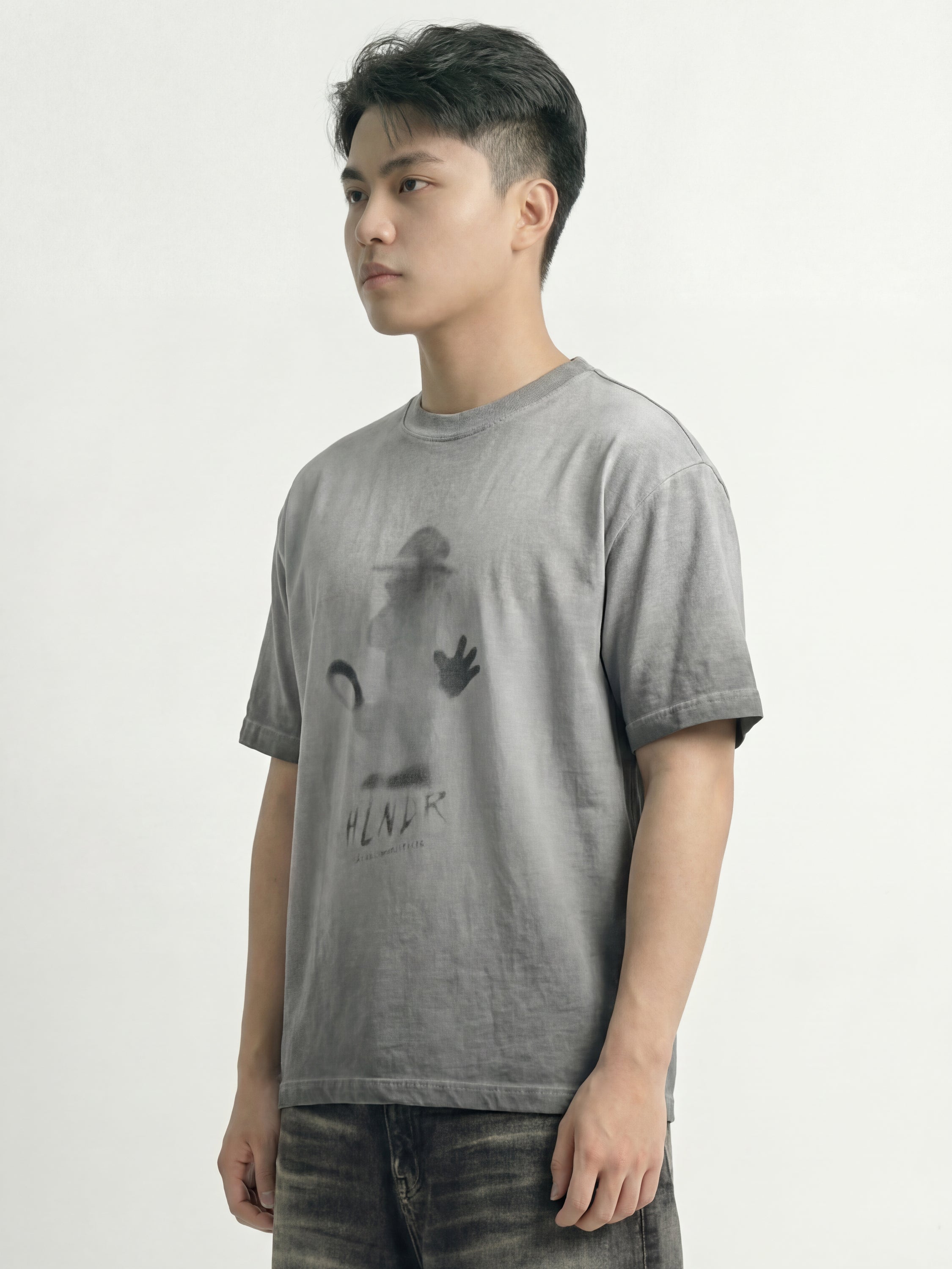 Highlander Men Grey Printed Round Neck T-Shirt - Grey - Image 6