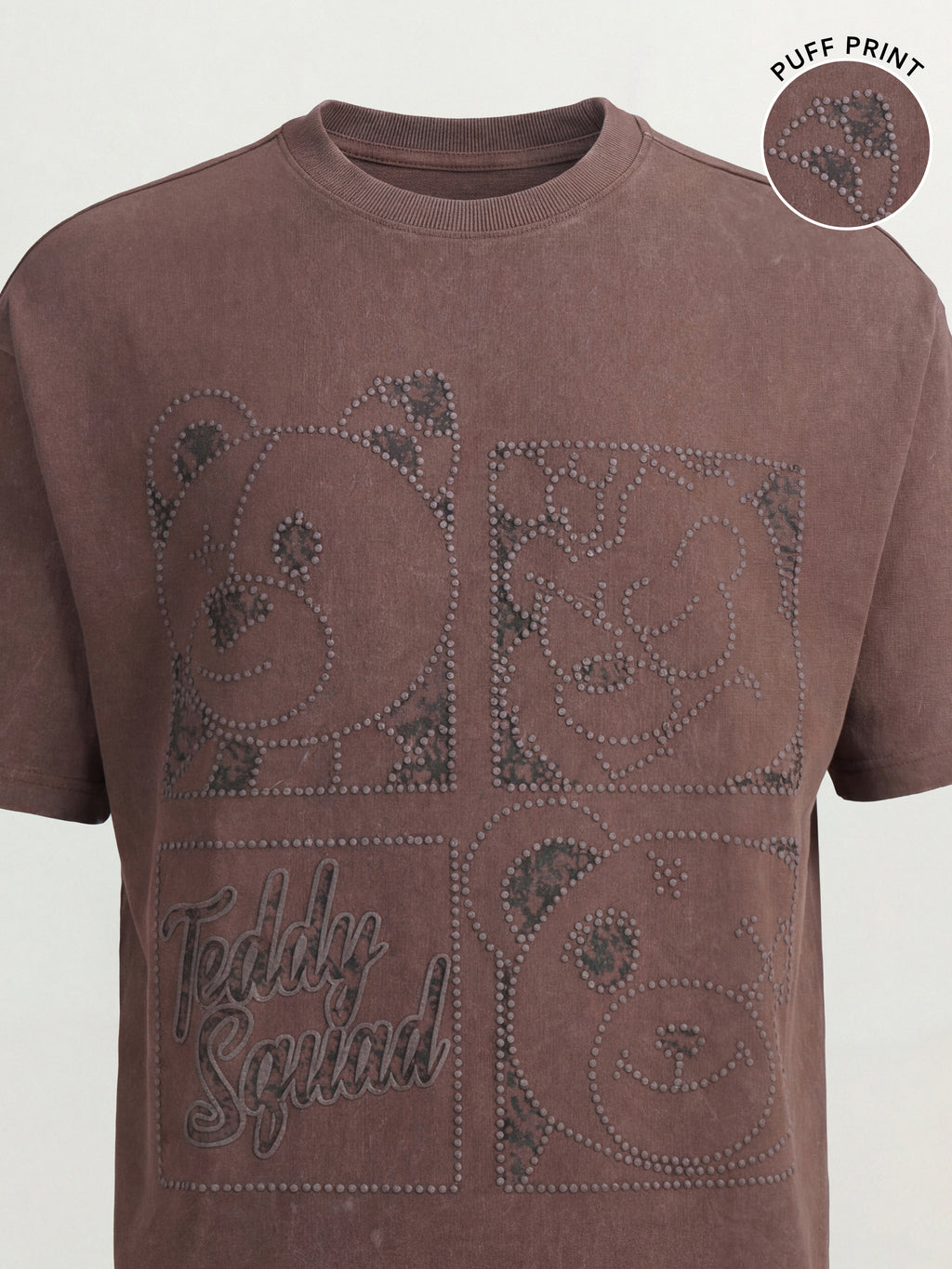 Highlander Men Brown Applique Round Neck T-Shirt - Brown - Image 1