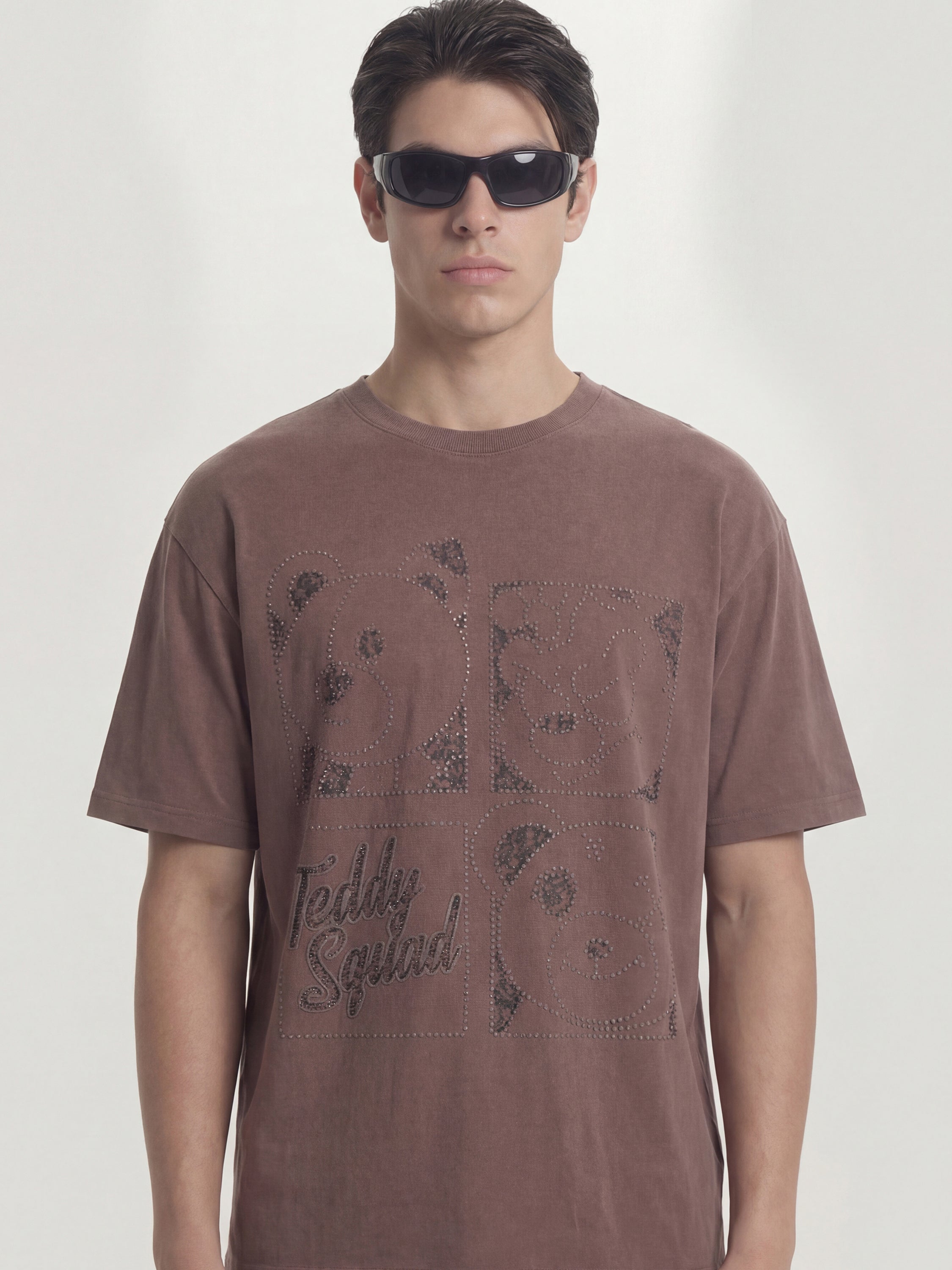 Highlander Men Brown Applique Round Neck T-Shirt - Brown - Image 3