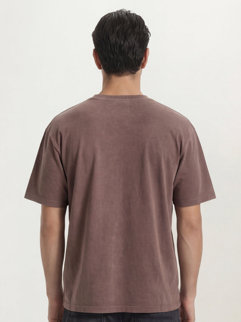 Highlander Men Brown Applique Round Neck T-Shirt - Brown - Image 5