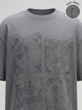 Highlander Men Grey Embroidered Round Neck T-Shirt - Grey - Image 1