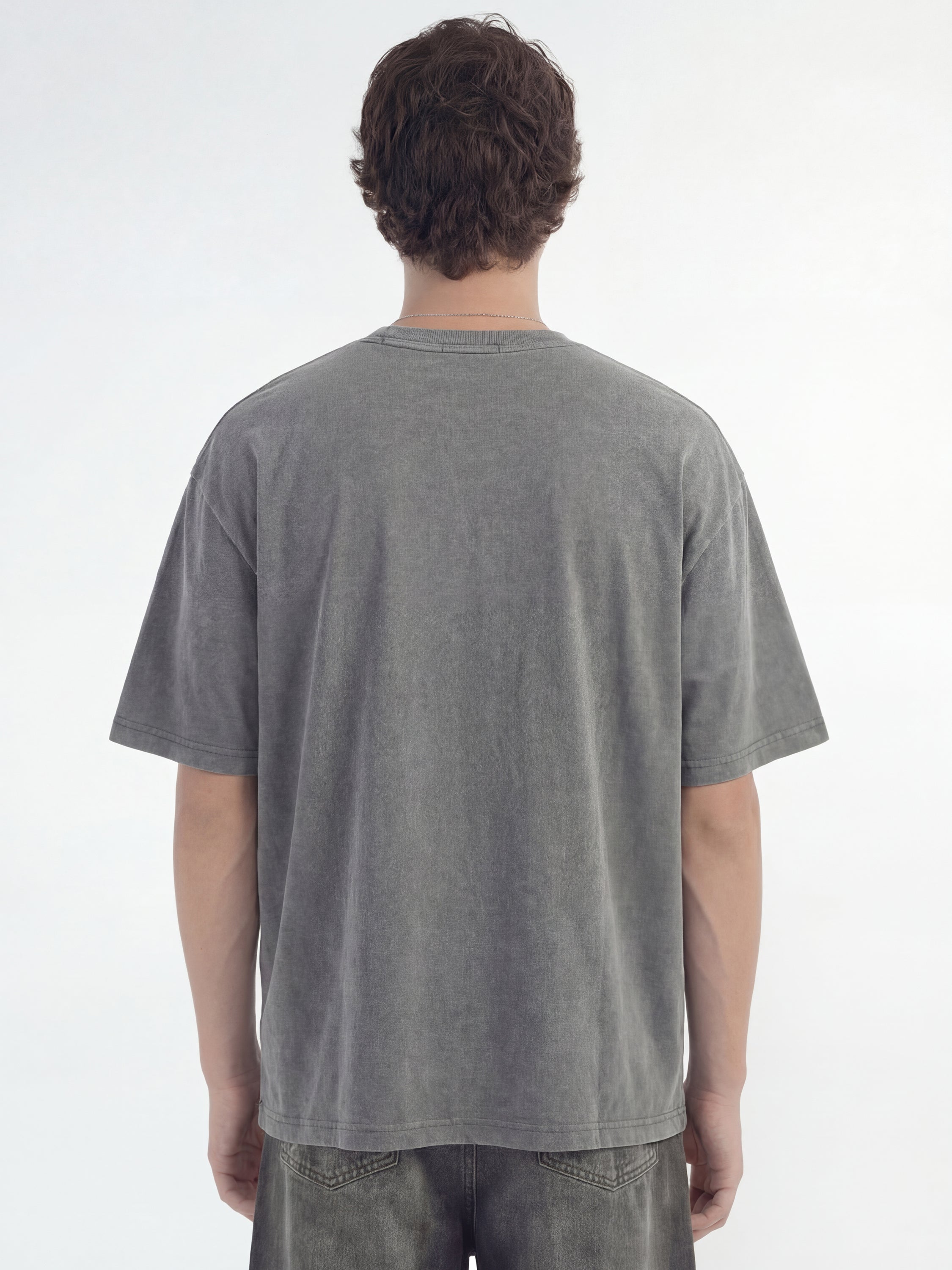 Highlander Men Grey Embroidered Round Neck T-Shirt - Grey - Image 6