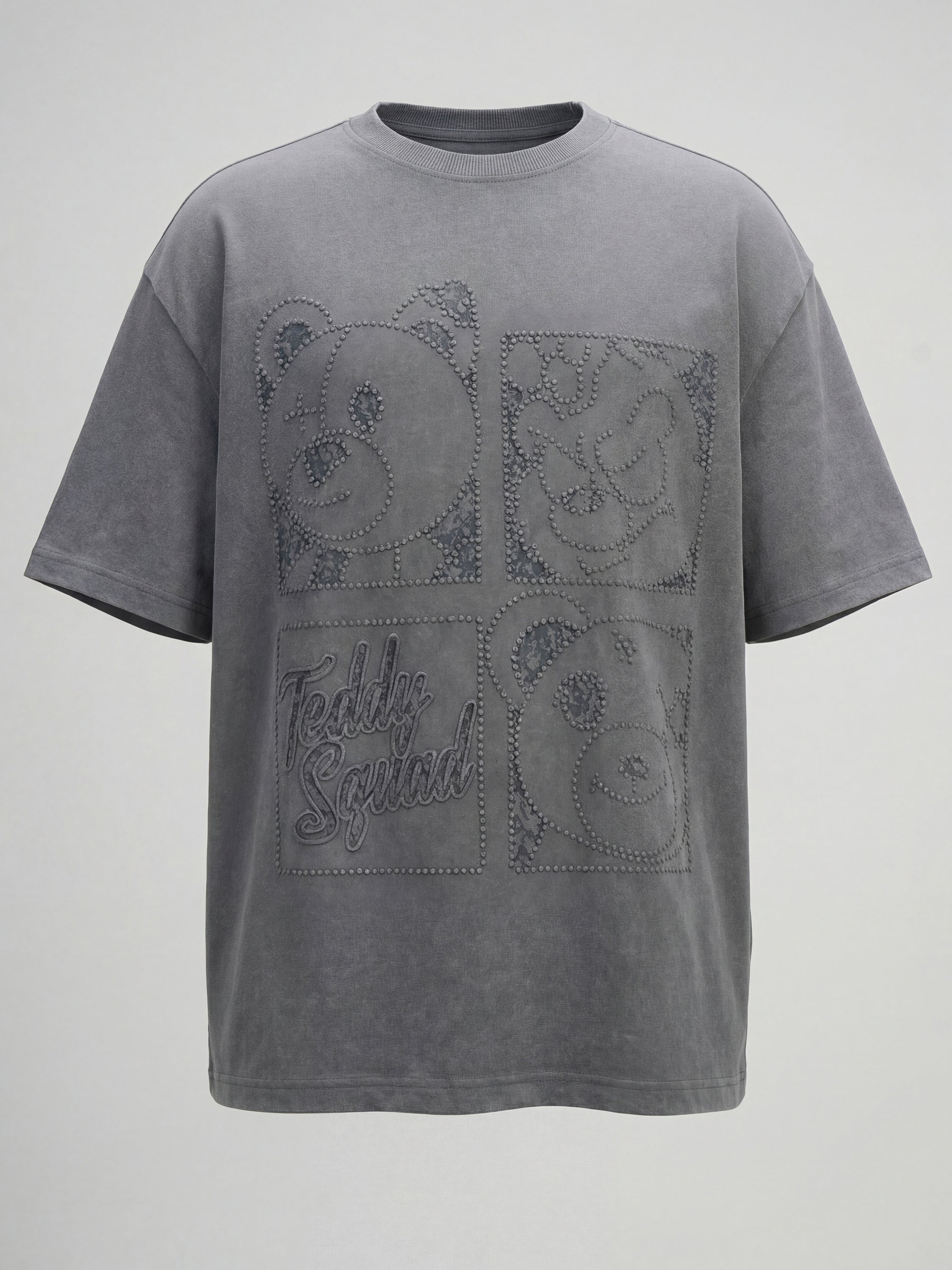 Highlander Men Grey Embroidered Round Neck T-Shirt - Grey - Image 10
