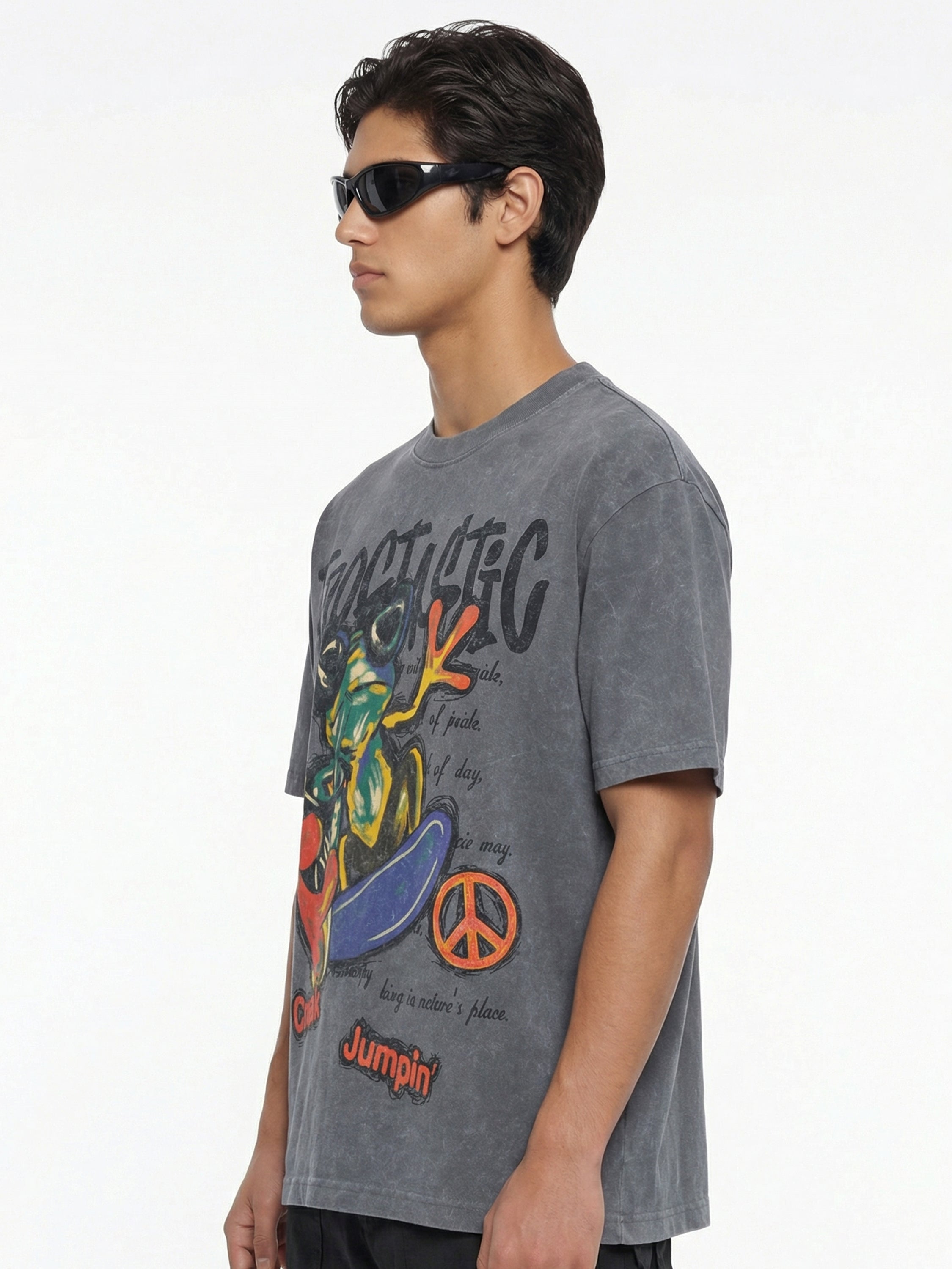 Highlander Men Grey Printed Round Neck T-Shirt - Grey - Image 6