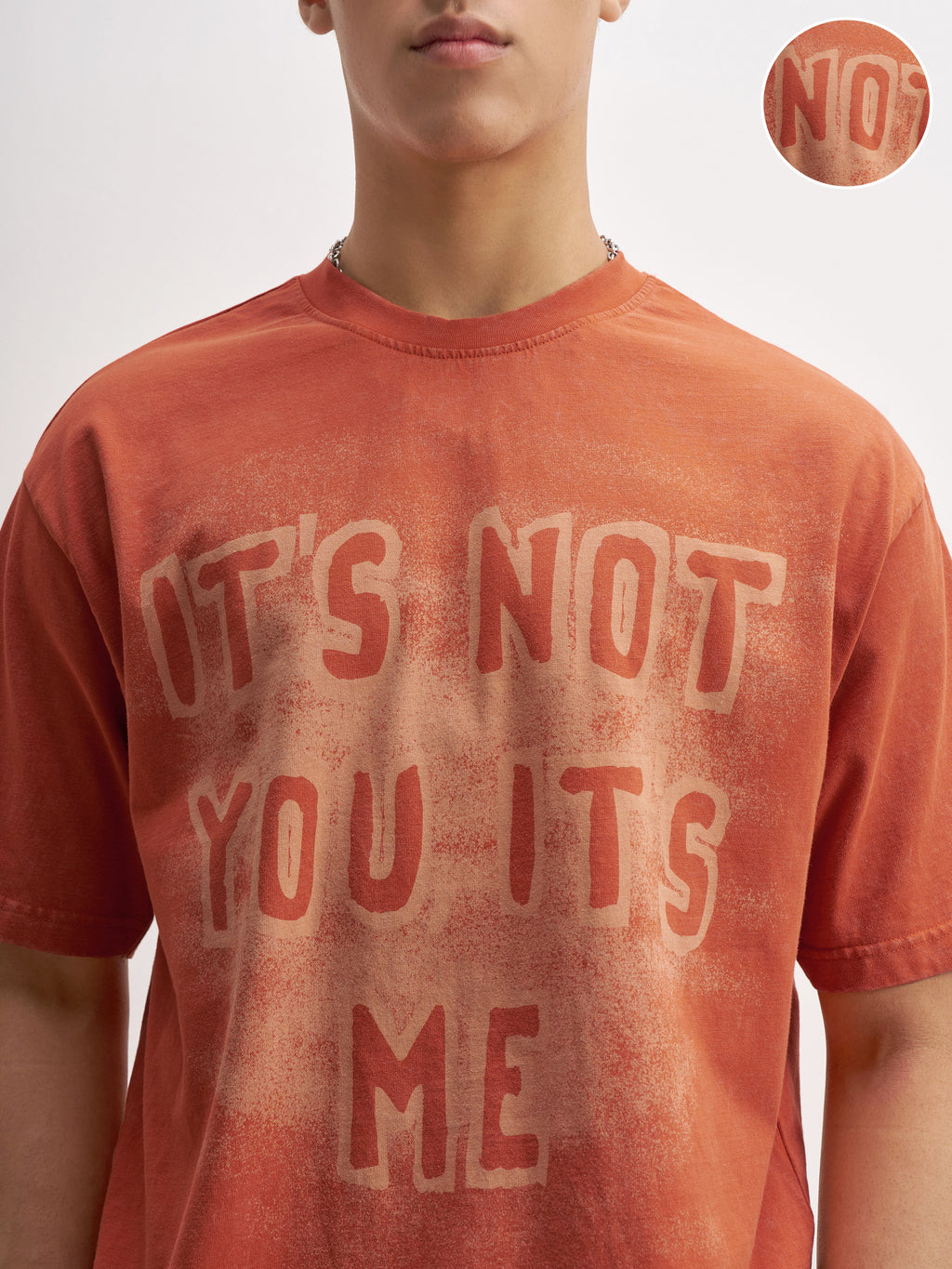 Highlander Men Orange Printed Round Neck T-Shirt - Orange - Image 5