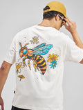 Highlander Men Off White Printed Round Neck T-Shirt - Off White - Image 1