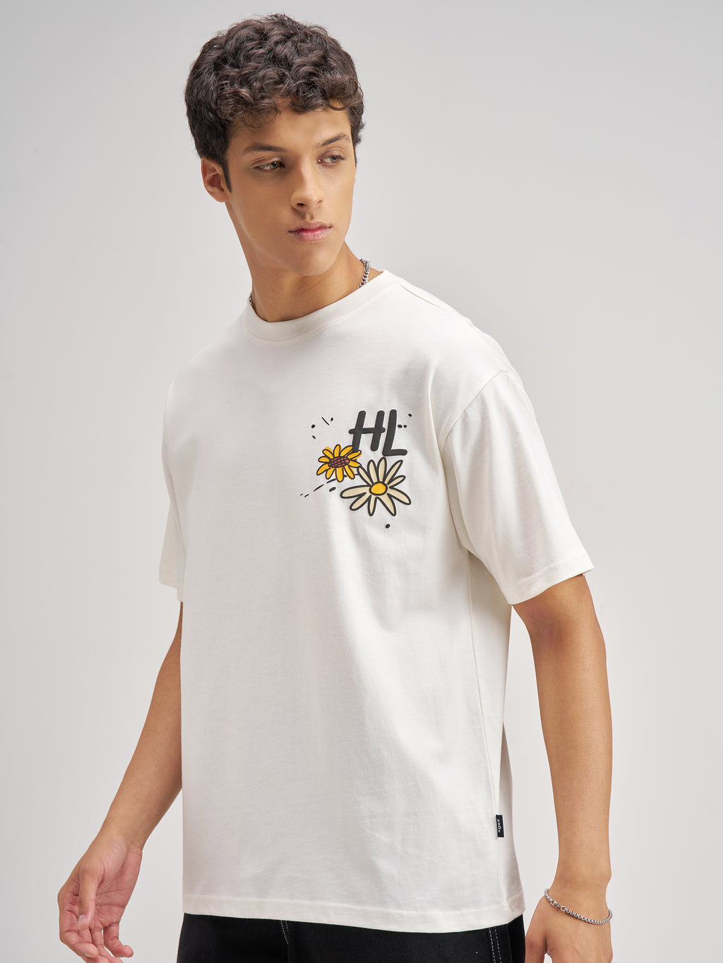 Highlander Men Off White Printed Round Neck T-Shirt - Off White - Image 4