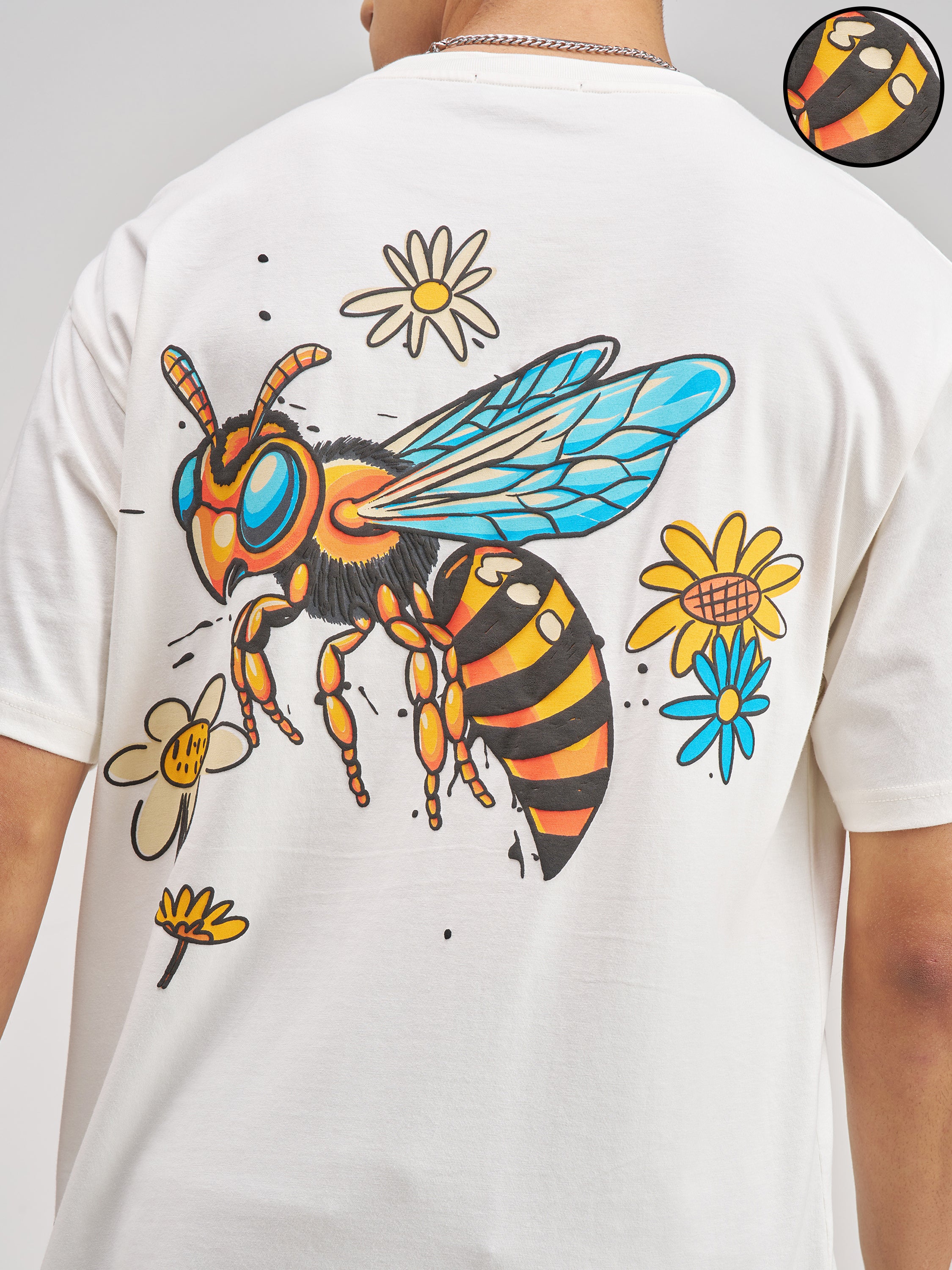 Highlander Men Off White Printed Round Neck T-Shirt - Off White - Image 5