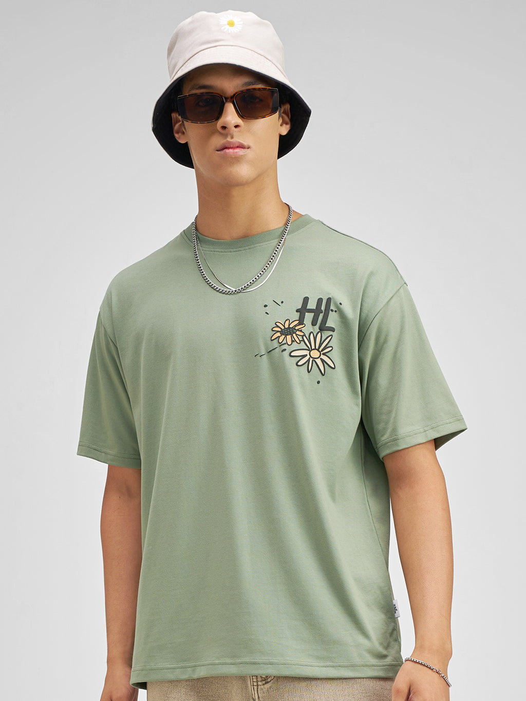 Highlander Men Olive Printed Round Neck T-Shirt - Olive - Image 3