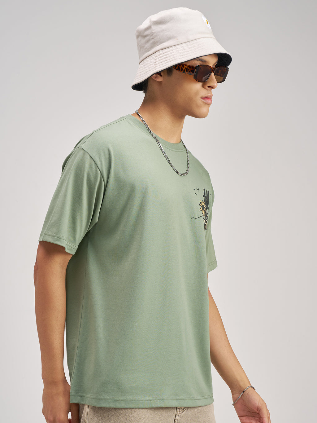 Highlander Men Olive Printed Round Neck T-Shirt - Olive - Image 6