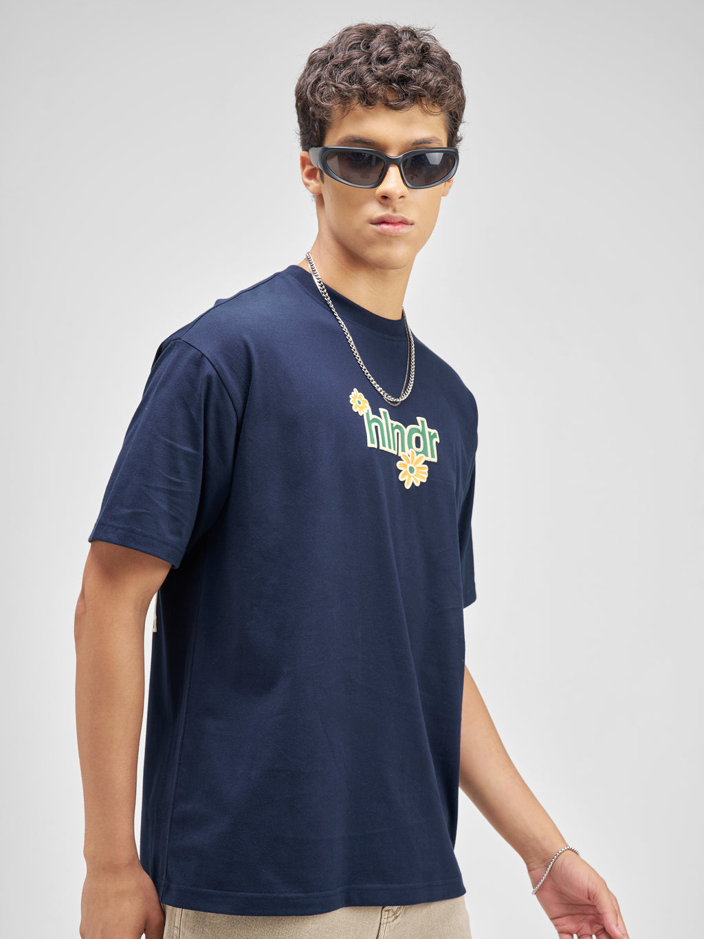 Highlander Men Navy Blue Printed Round Neck T-Shirt - Navy Blue - Image 6