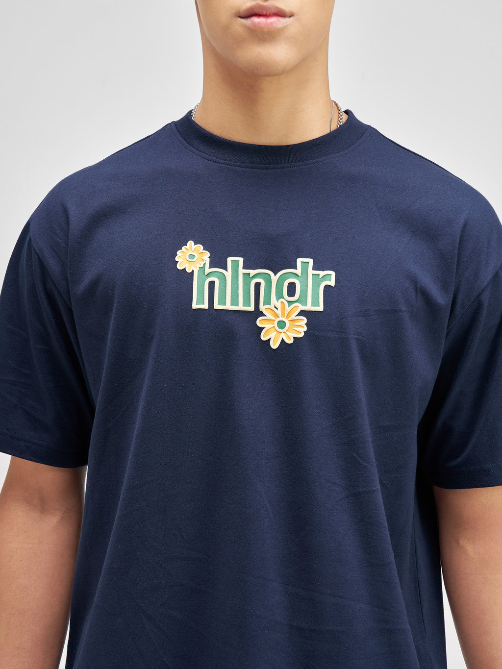 Highlander Men Navy Blue Printed Round Neck T-Shirt - Navy Blue - Image 7