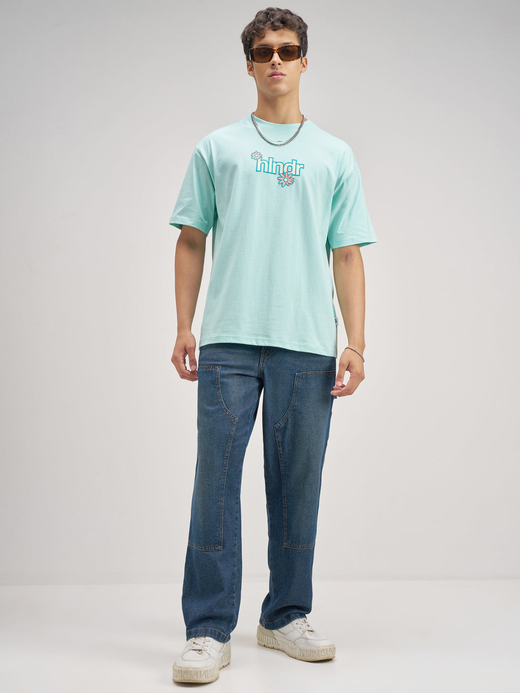 Highlander Men Blue Printed Round Neck T-Shirt - Blue - Image 2