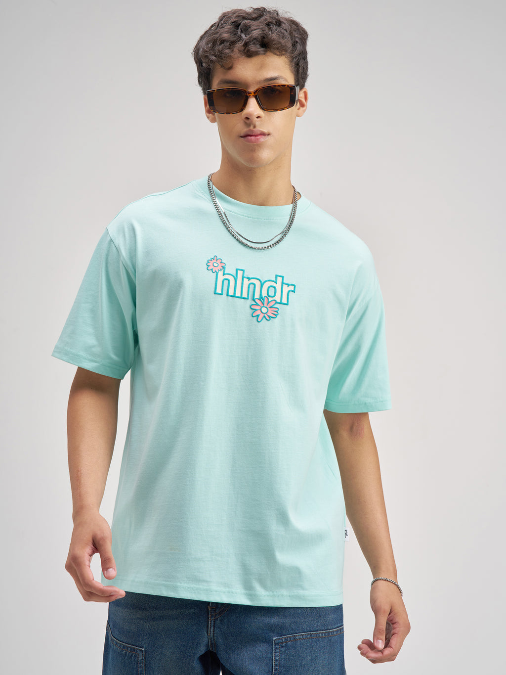 Highlander Men Blue Printed Round Neck T-Shirt - Blue - Image 3