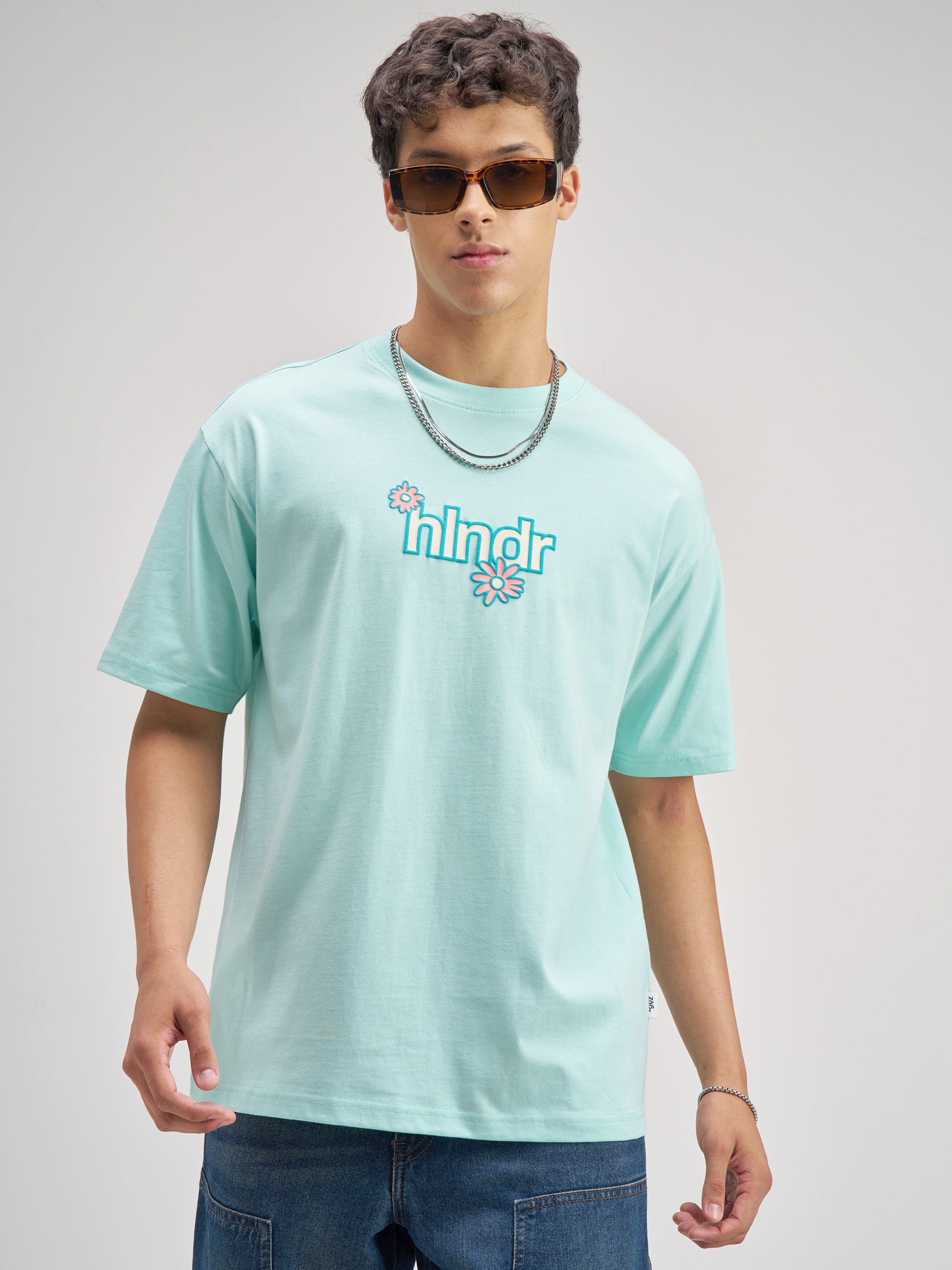 Highlander Men Blue Printed Round Neck T-Shirt - Blue - Image 3