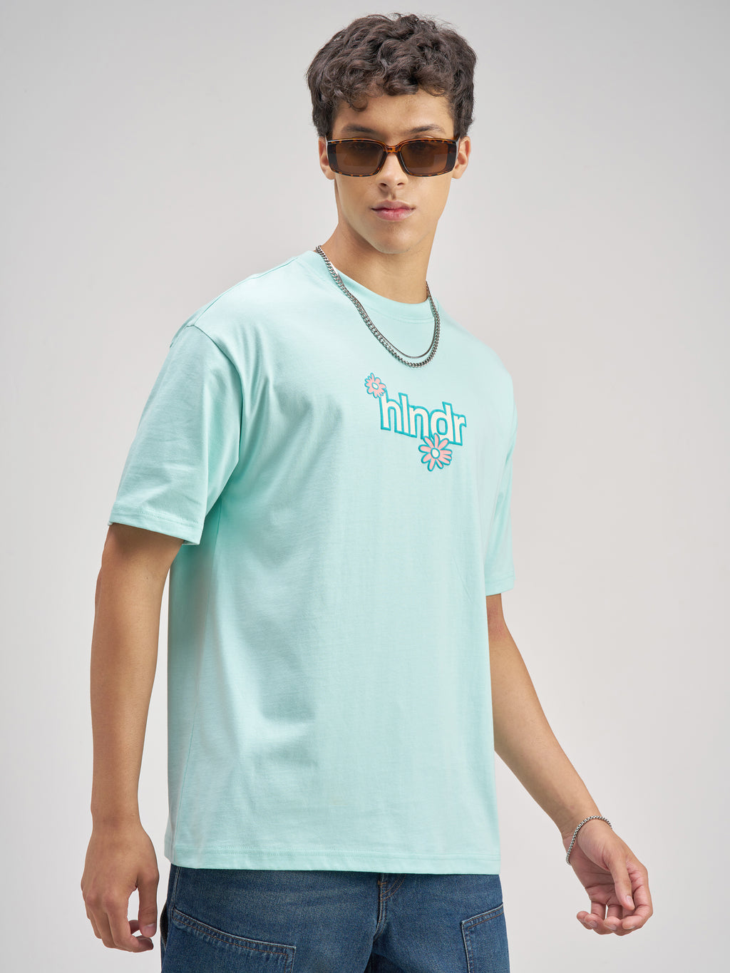Highlander Men Blue Printed Round Neck T-Shirt - Blue - Image 6