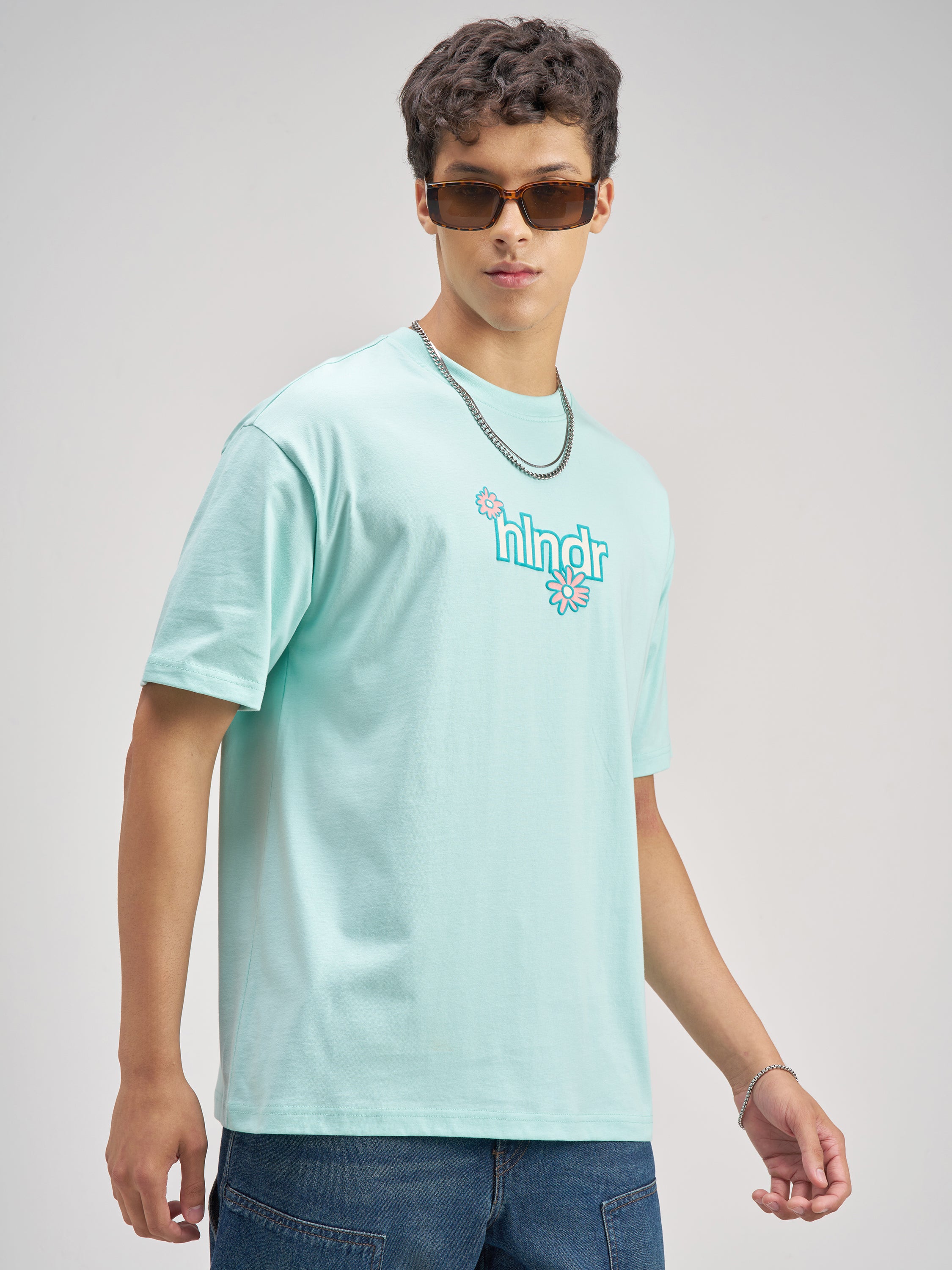 Highlander Men Blue Printed Round Neck T-Shirt - Blue - Image 6