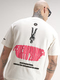 Highlander Men Off White Printed Round Neck T-Shirt - Off White - Image 1