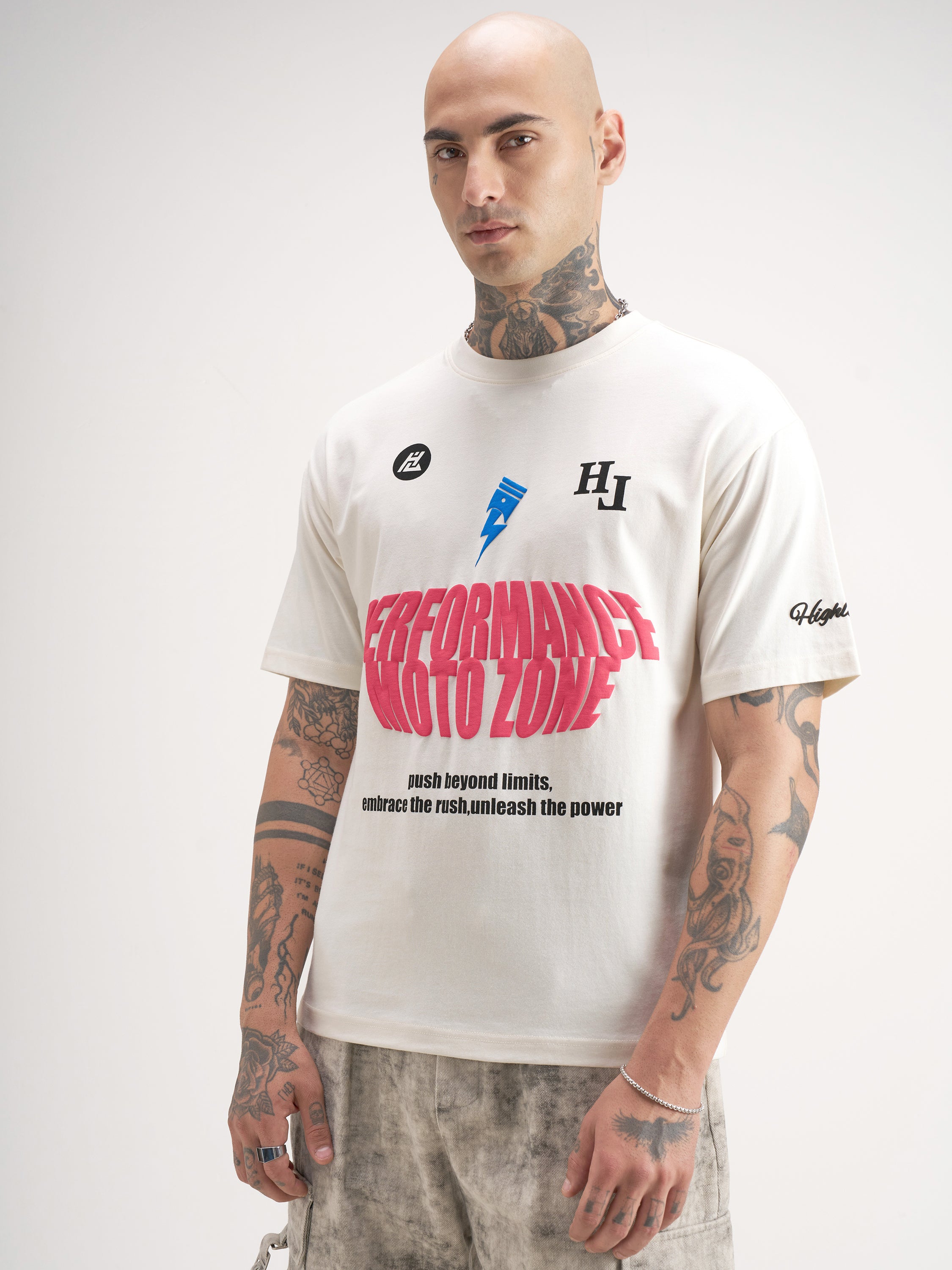 Highlander Men Off White Printed Round Neck T-Shirt - Off White - Image 4