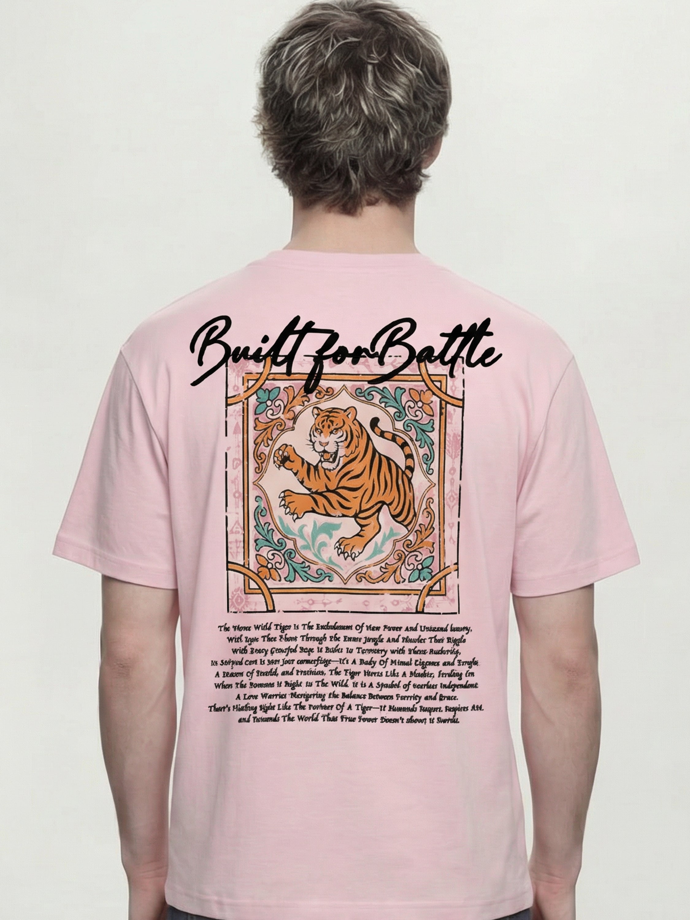Highlander Men Pink Printed Round Neck  T-Shirt - Pink - Image 4