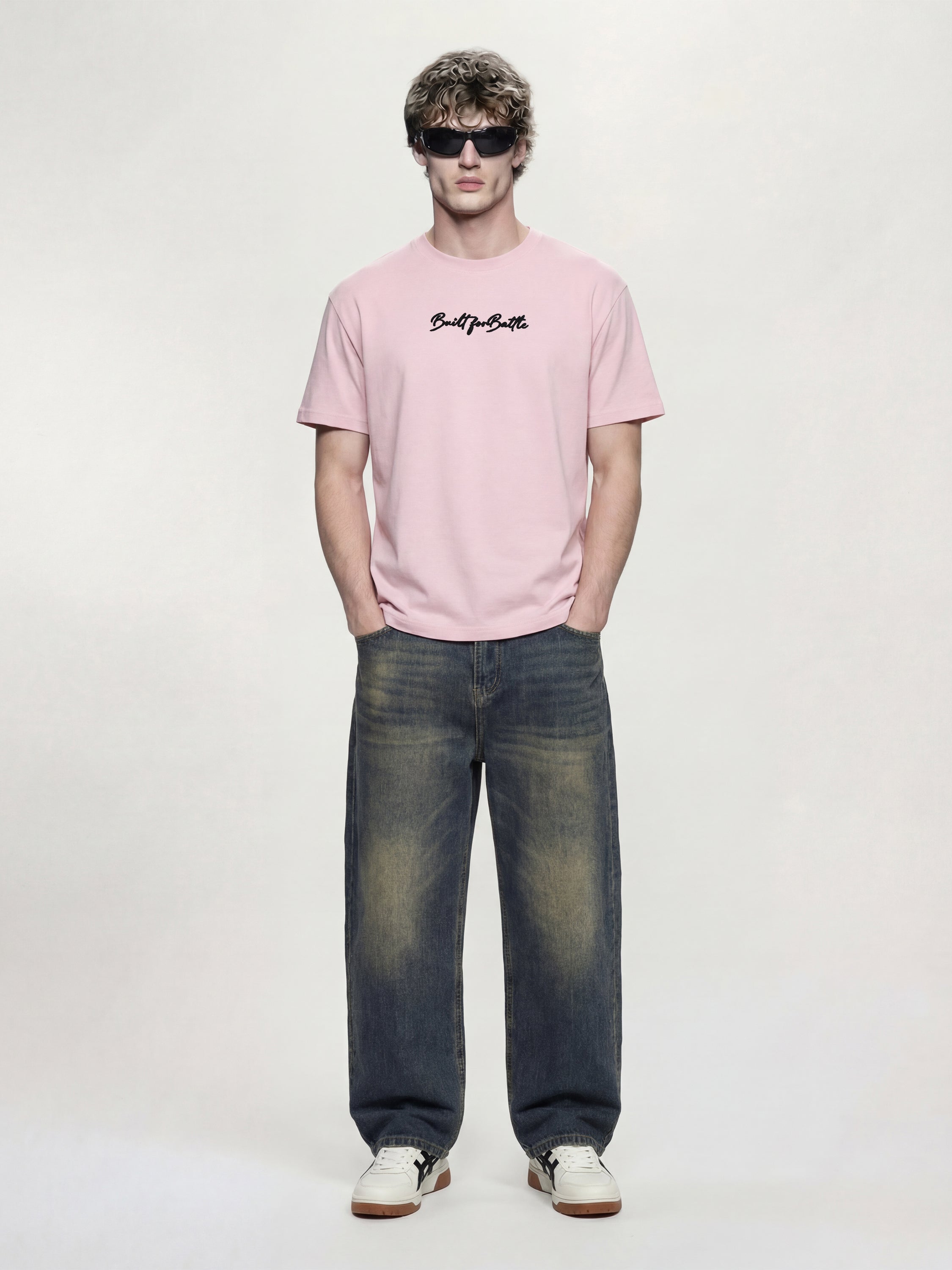 Highlander Men Pink Printed Round Neck  T-Shirt - Pink - Image 5