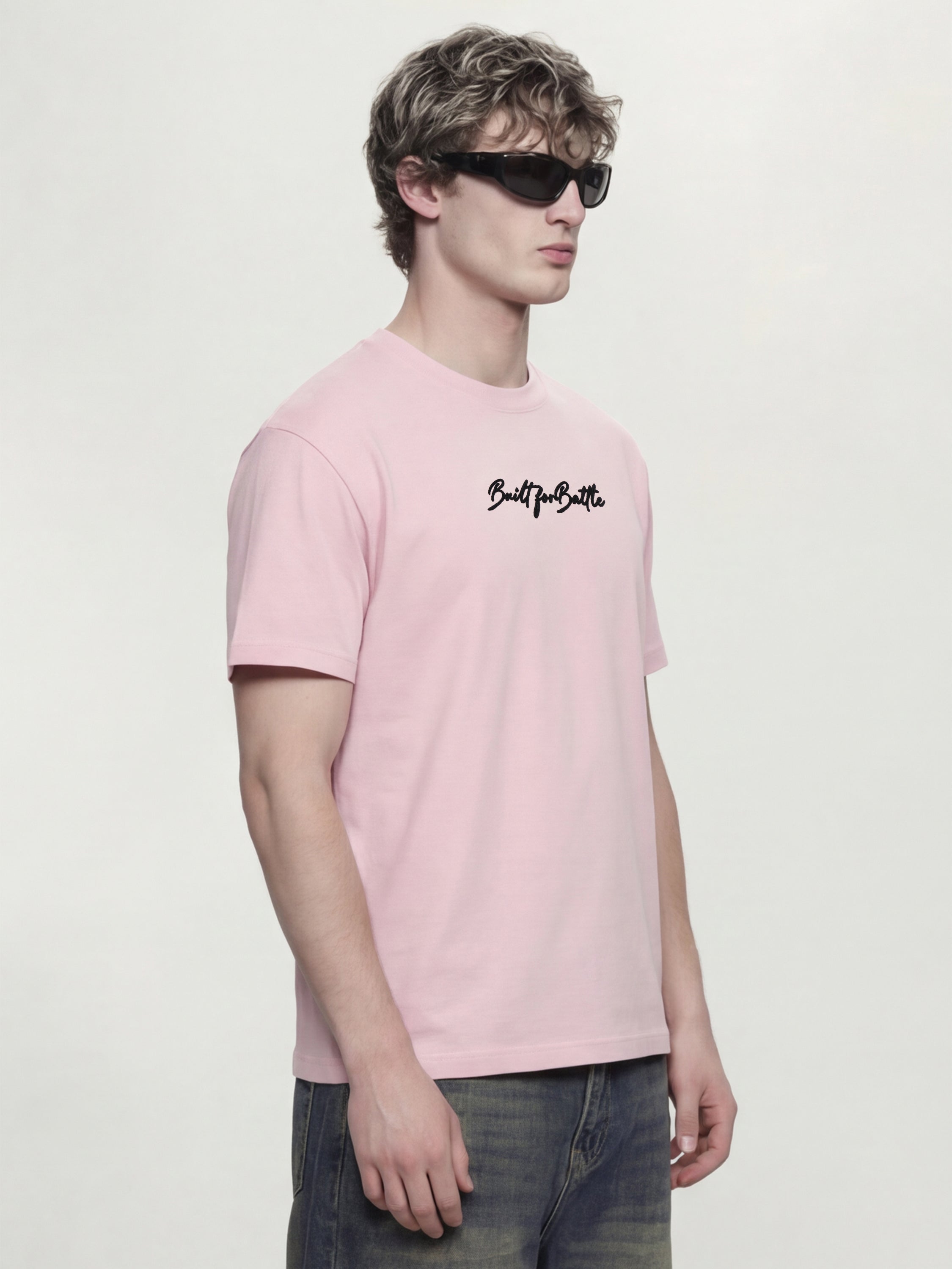 Highlander Men Pink Printed Round Neck  T-Shirt - Pink - Image 9