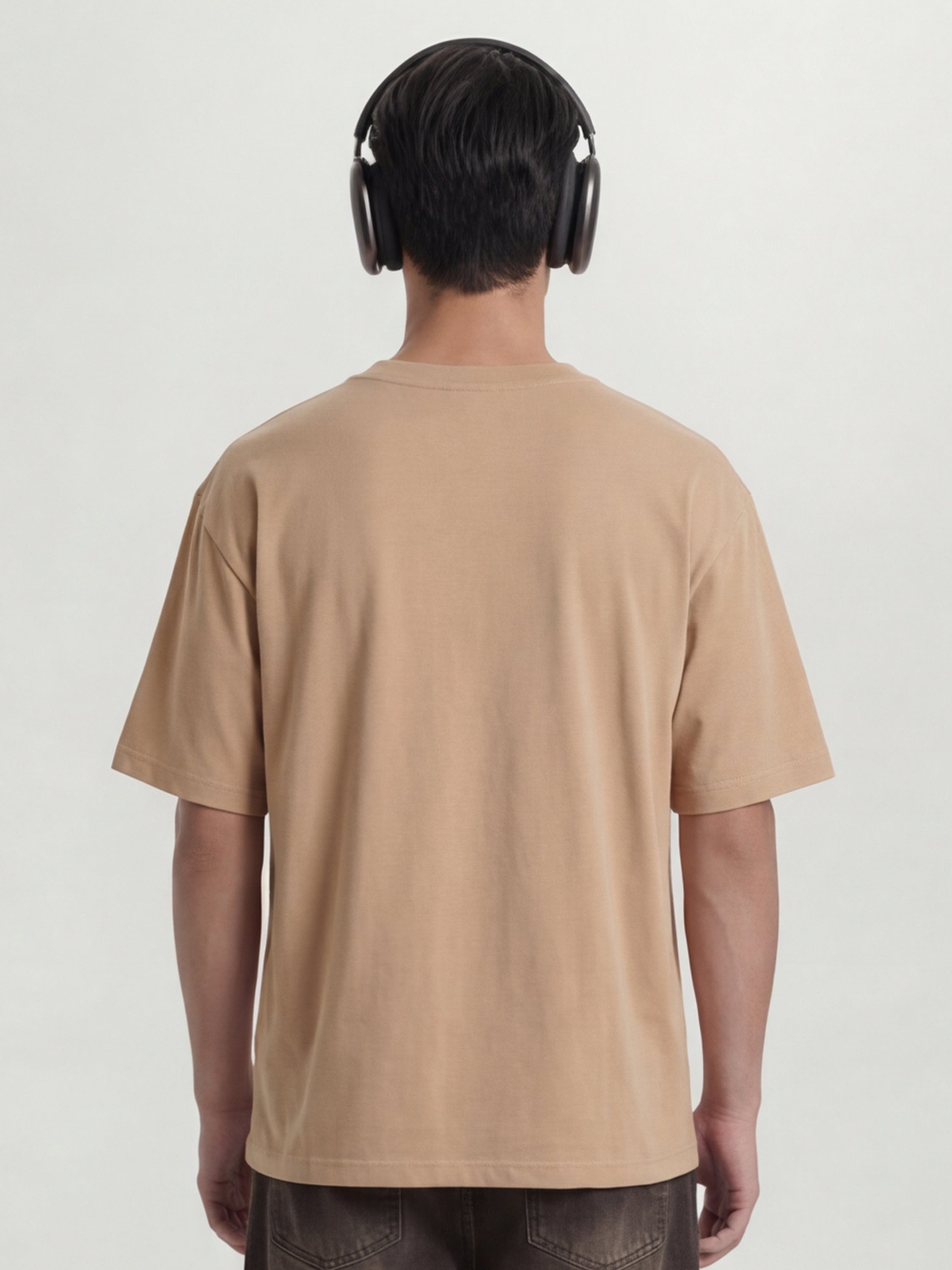 Highlander Men Tan Printed Round Neck T-Shirt - Tan - Image 5