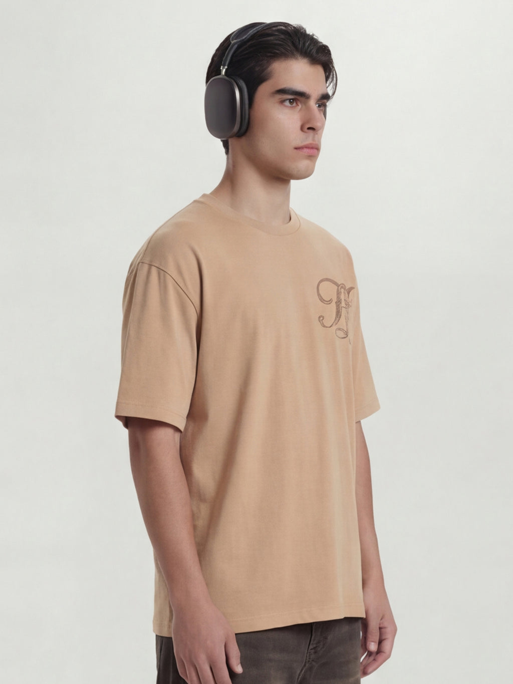 Highlander Men Tan Printed Round Neck T-Shirt - Tan - Image 7