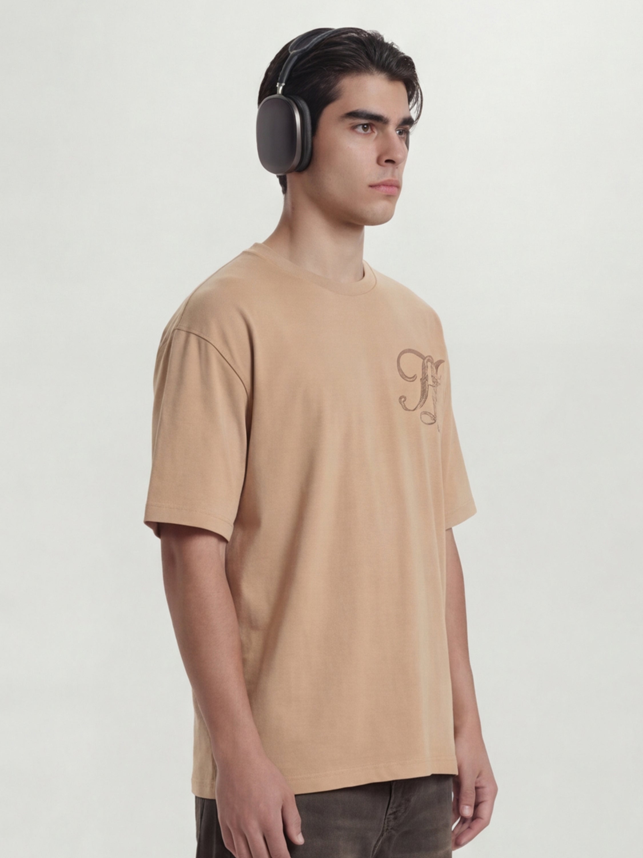 Highlander Men Tan Printed Round Neck T-Shirt - Tan - Image 7