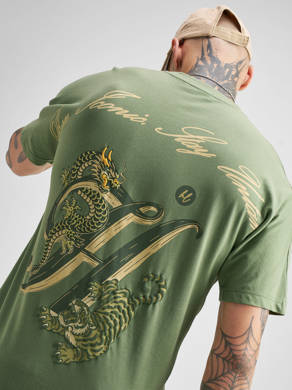 Highlander Men Green Printed Round Neck T-Shirt - Green - Image 1