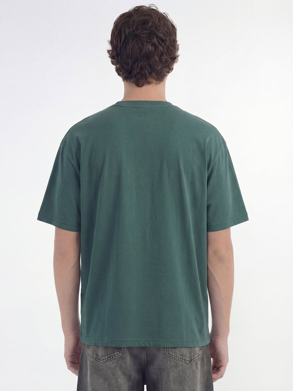 Highlander Men Teal Embroidered Round Neck T-Shirt - Teal - Image 6