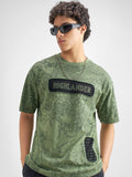 Highlander Men Olive Printed Round Neck T-Shirt - Olive - Image 1
