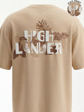 Highlander Men Beige Printed Round Neck T-Shirt - Beige - Image 1