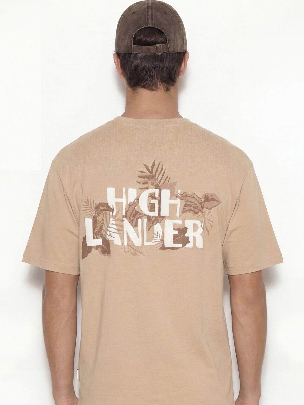 Highlander Men Beige Printed Round Neck T-Shirt - Beige - Image 3