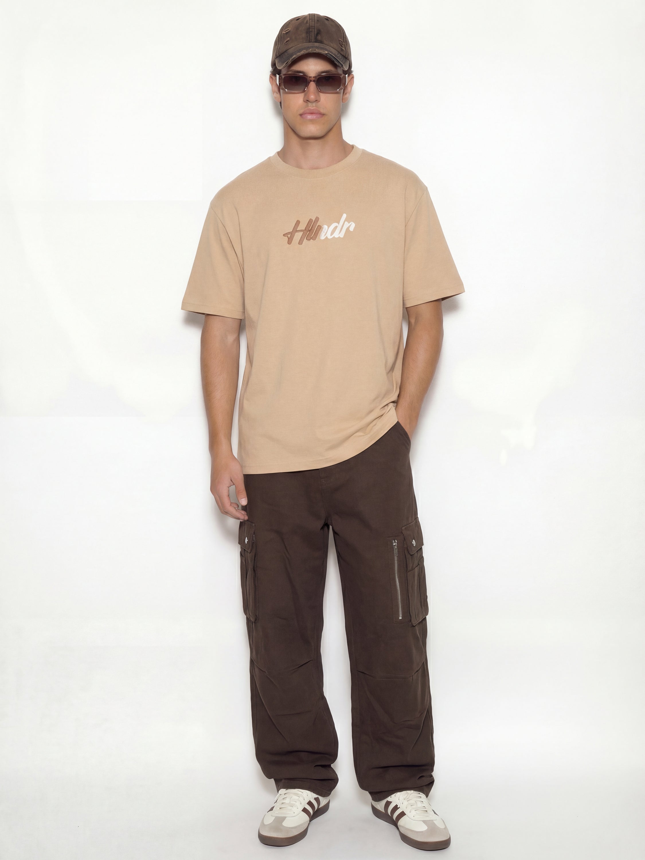 Highlander Men Beige Printed Round Neck T-Shirt - Beige - Image 4