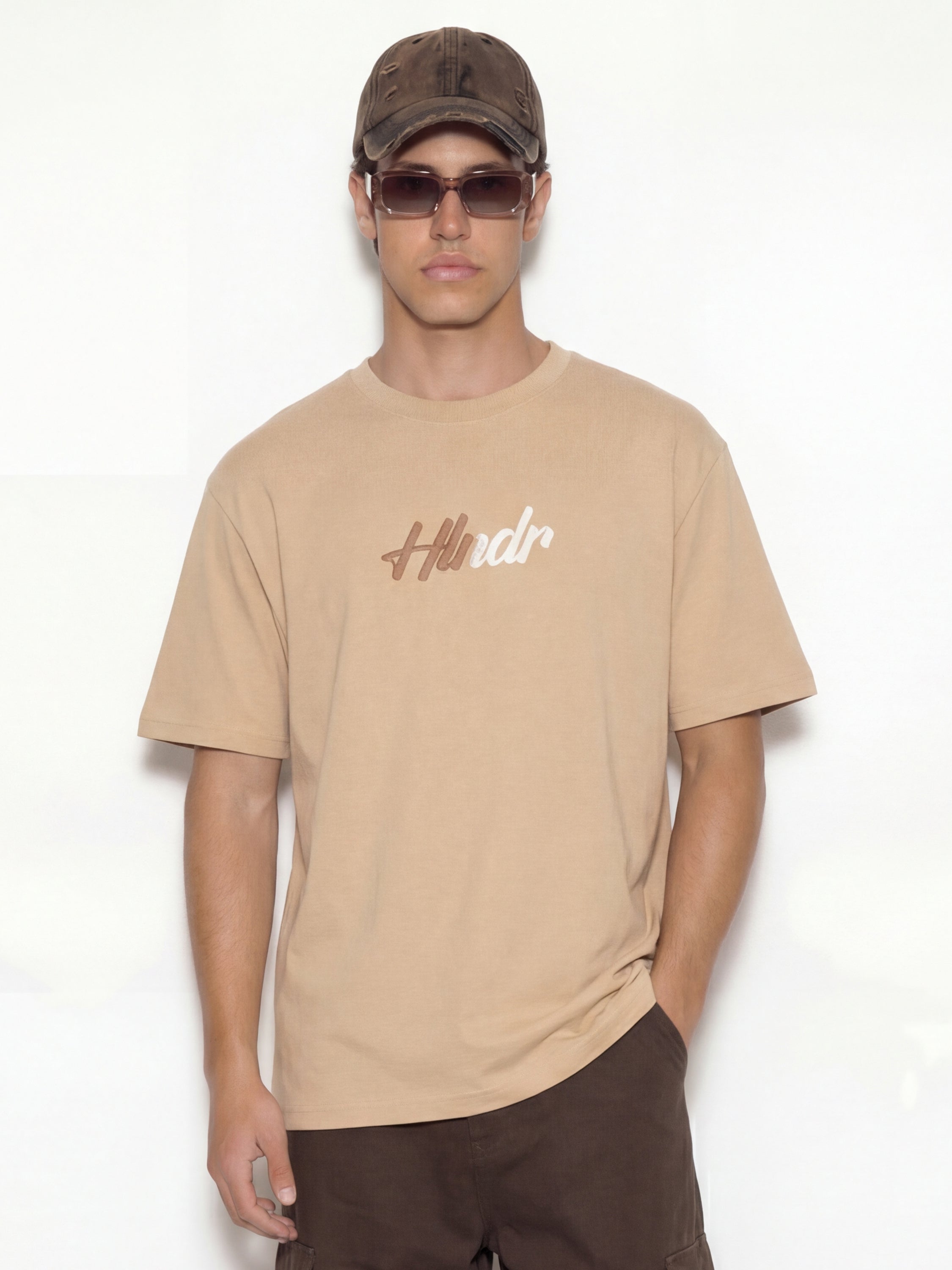 Highlander Men Beige Printed Round Neck T-Shirt - Beige - Image 5