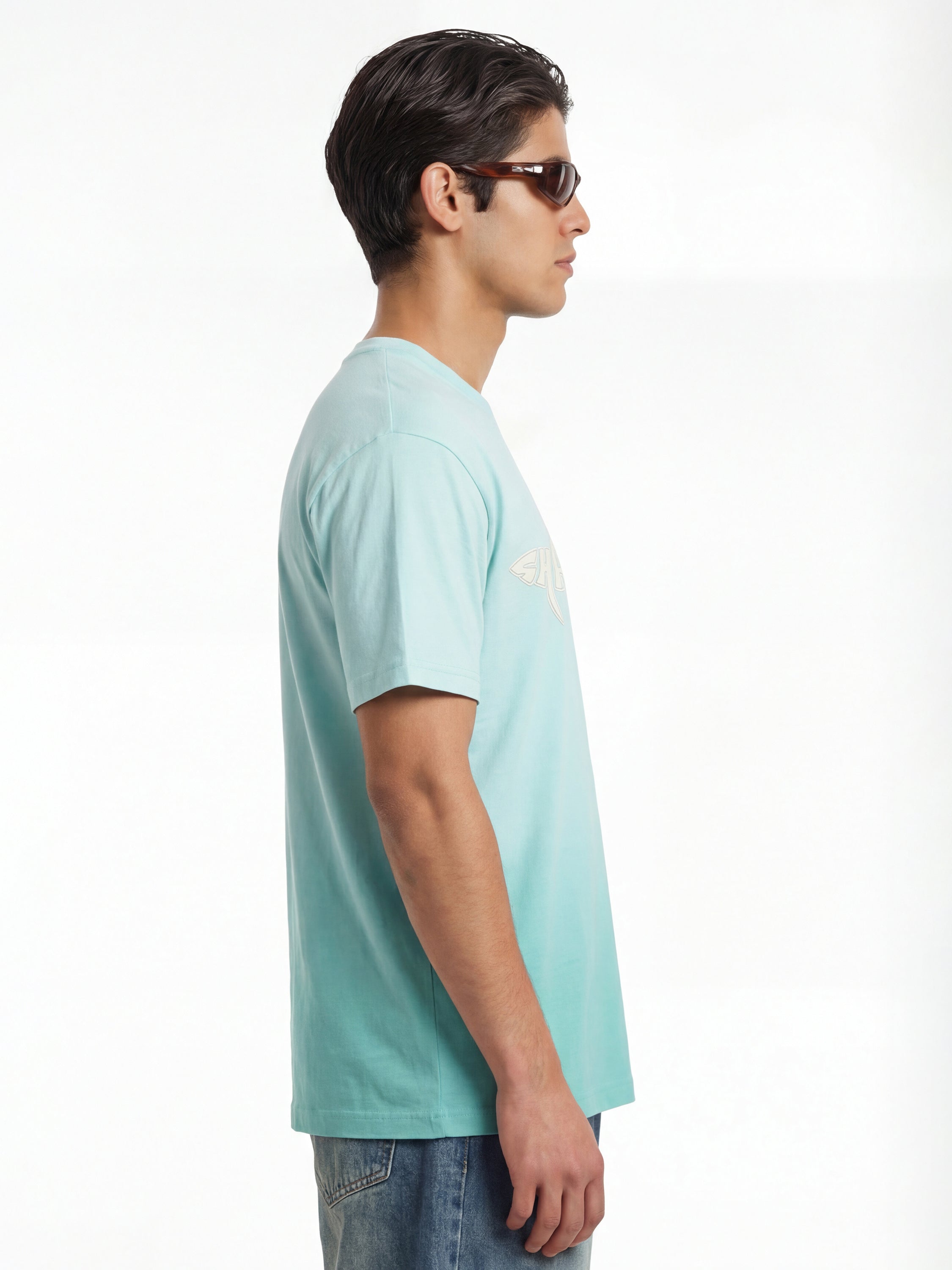 Highlander Men Blue Printed Round Neck T-Shirt - Blue - Image 9