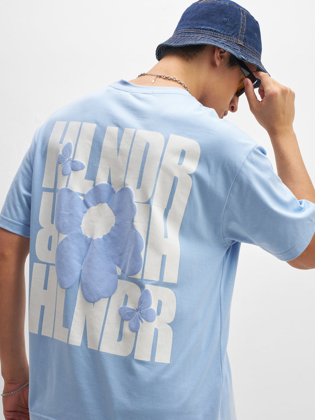 Highlander Men Blue Printed Round Neck T-Shirt
