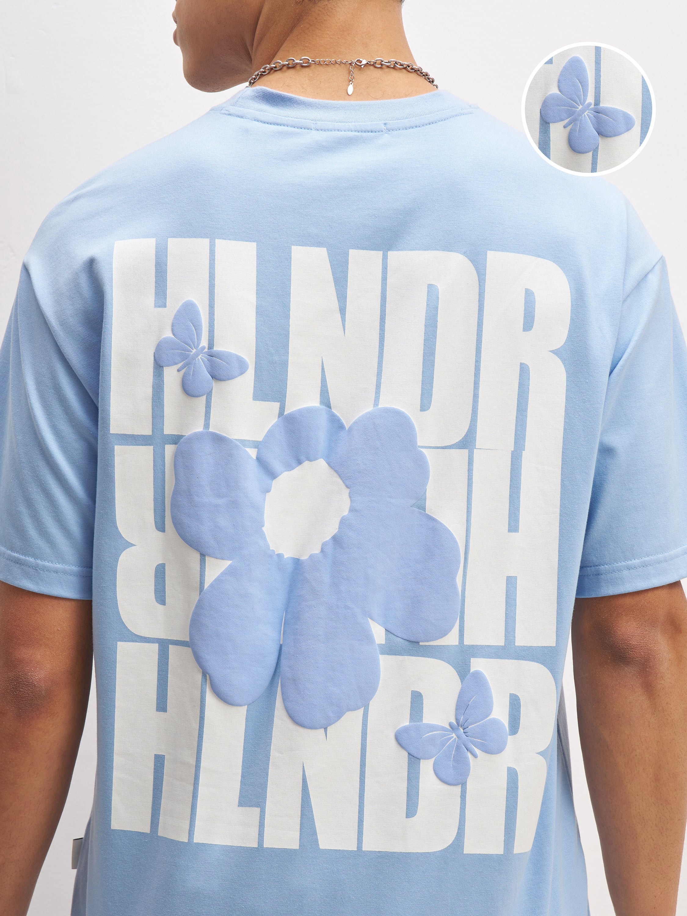 Highlander Men Blue Printed Round Neck T-Shirt
