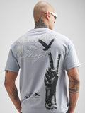 Highlander Men Blue Printed Round Neck T-Shirt - Blue - Image 1
