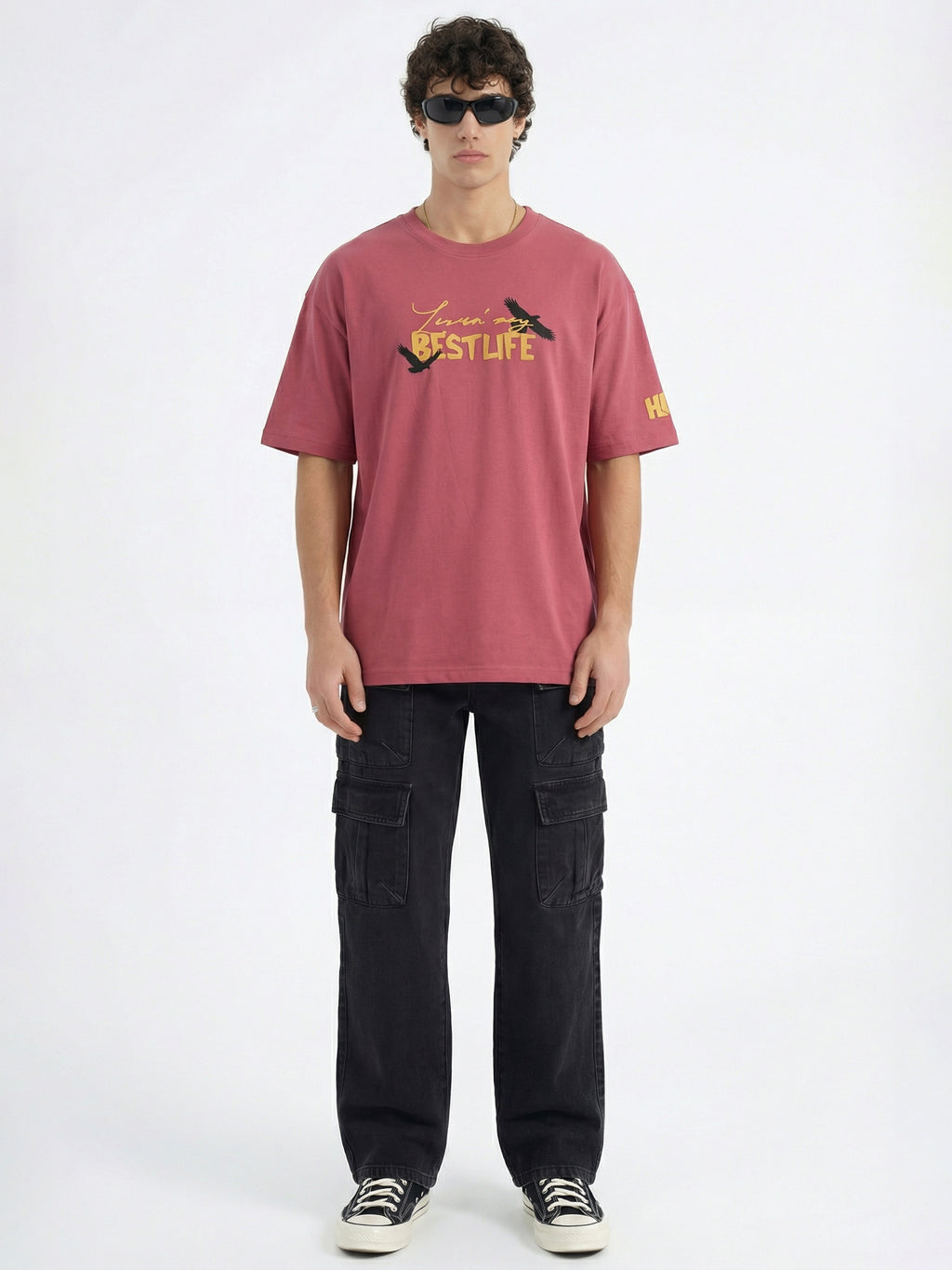 Highlander Men Rust Printed Round Neck T-Shirt - Rust - Image 5