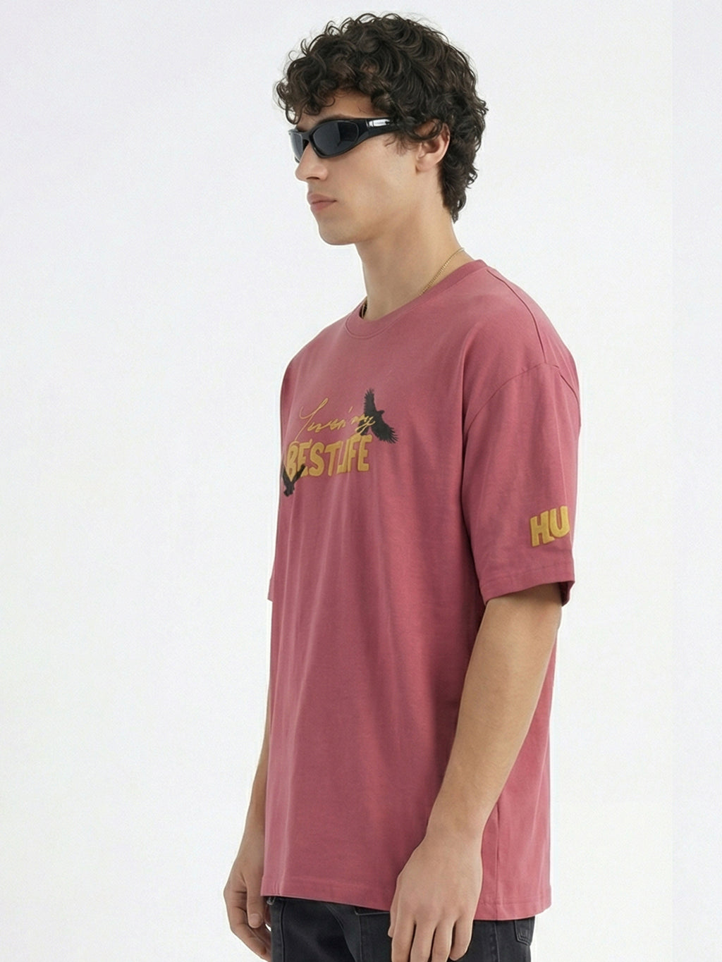 Highlander Men Rust Printed Round Neck T-Shirt - Rust - Image 6