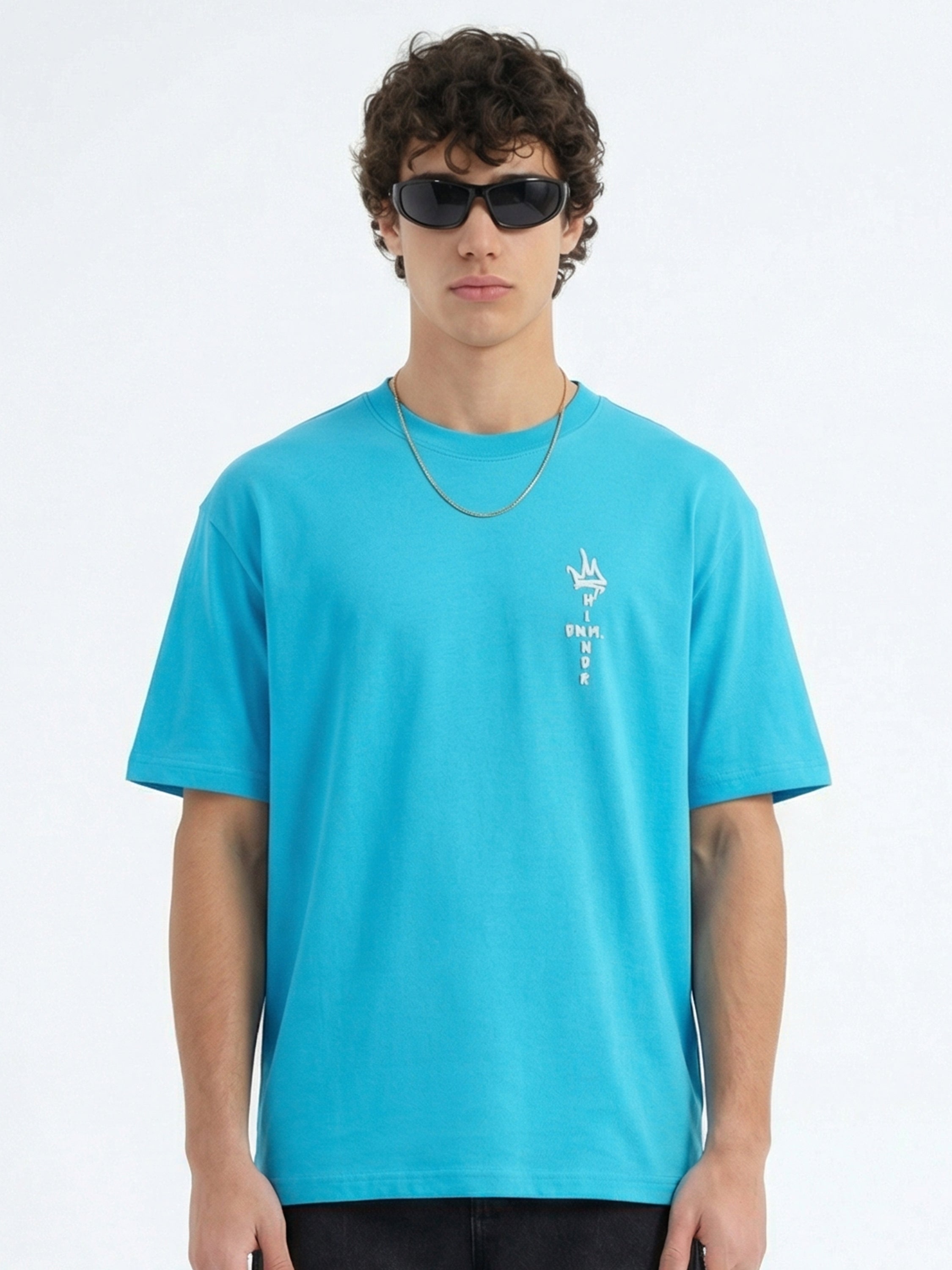 Highlander Men Blue Printed Round Neck T-Shirt - Blue - Image 5