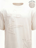Highlander Men Cream Applique Round Neck T-Shirt - Cream - Image 1